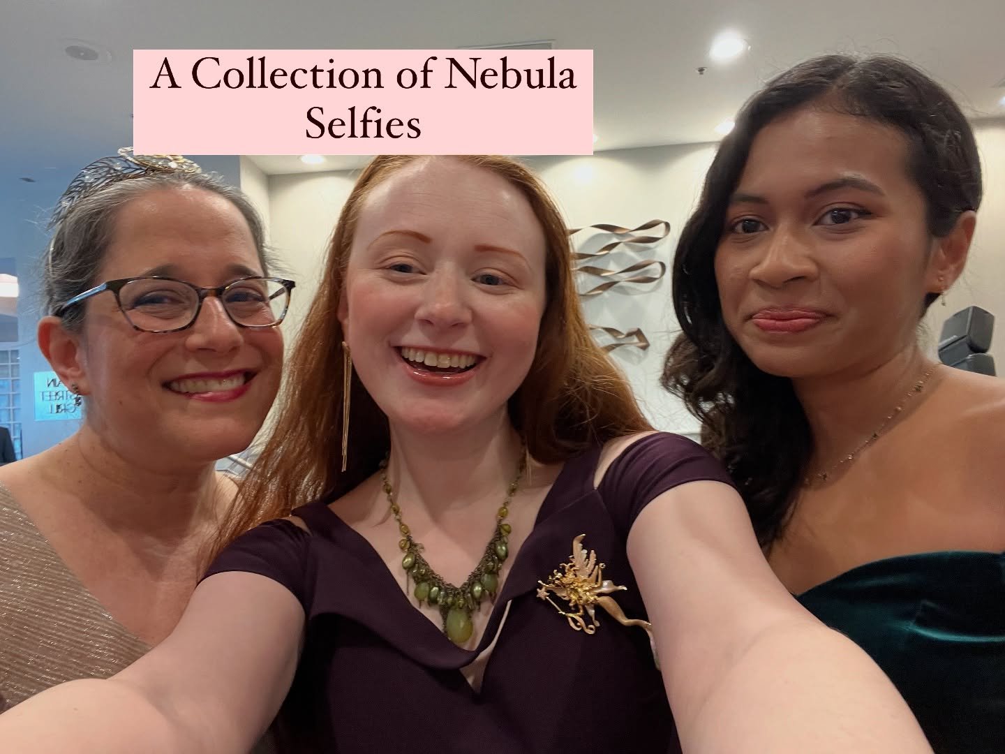 The Nebulas!! The Nebulas, along with the Hugos, are some of the most prestigious awards in Sci Fi and Fantasy writing. Awhile back I contacted them and asked if I could come interview finalists, and to my shock and delight I got a resounding yes! Th
