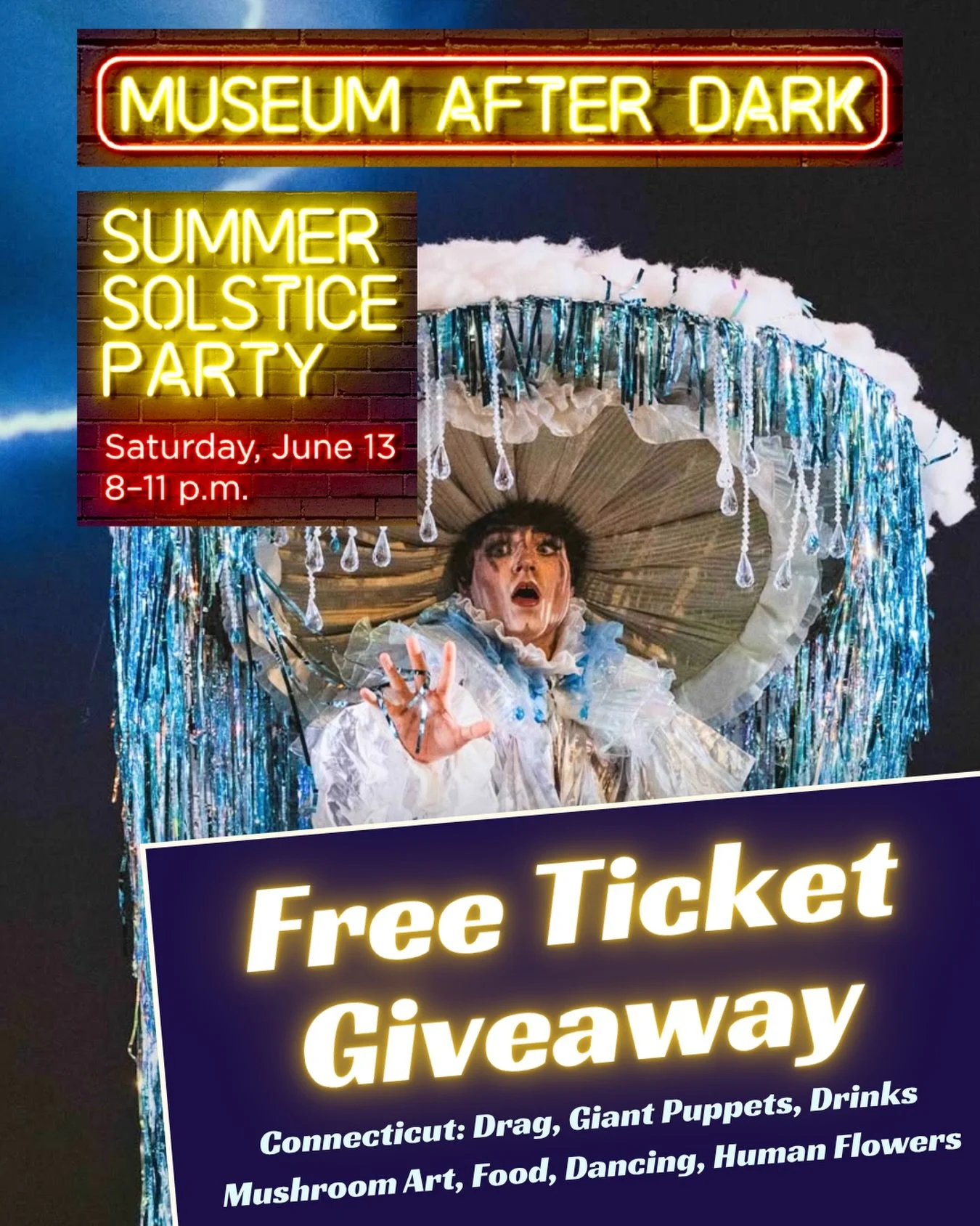 Flash Giveaway!! First 5 folks to share will receive a ☀️complimentary ticket☀️ to The Summer Solstice Ball at The New Britain Museum of American Art. 

Rules: 
1.  Share to stories by MIDNIGHT Friday June 12th.
2.  Tag @kaitrinacuna AND @nbmaa56 in 