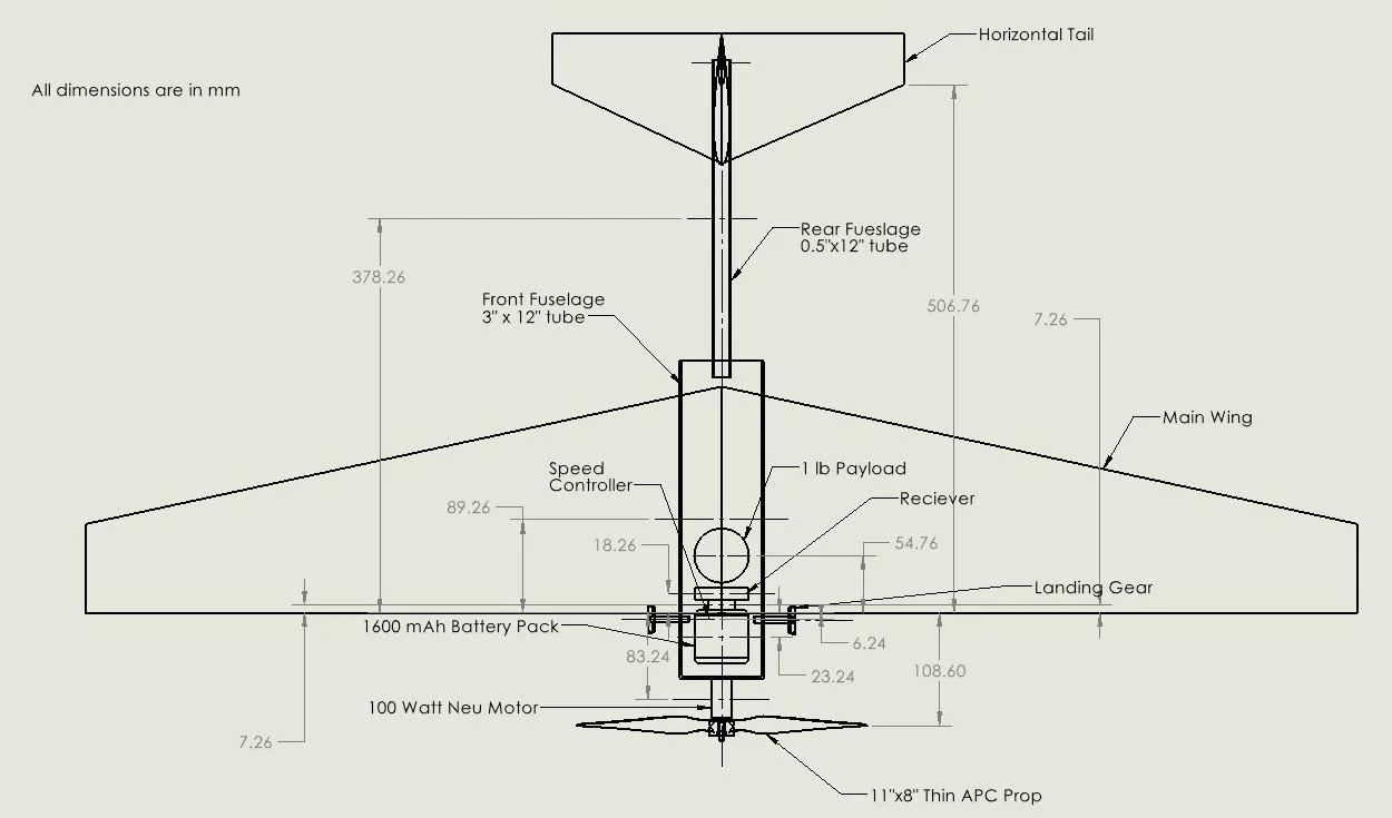 Swift Prototype (aerial observation aircraft - schematics)