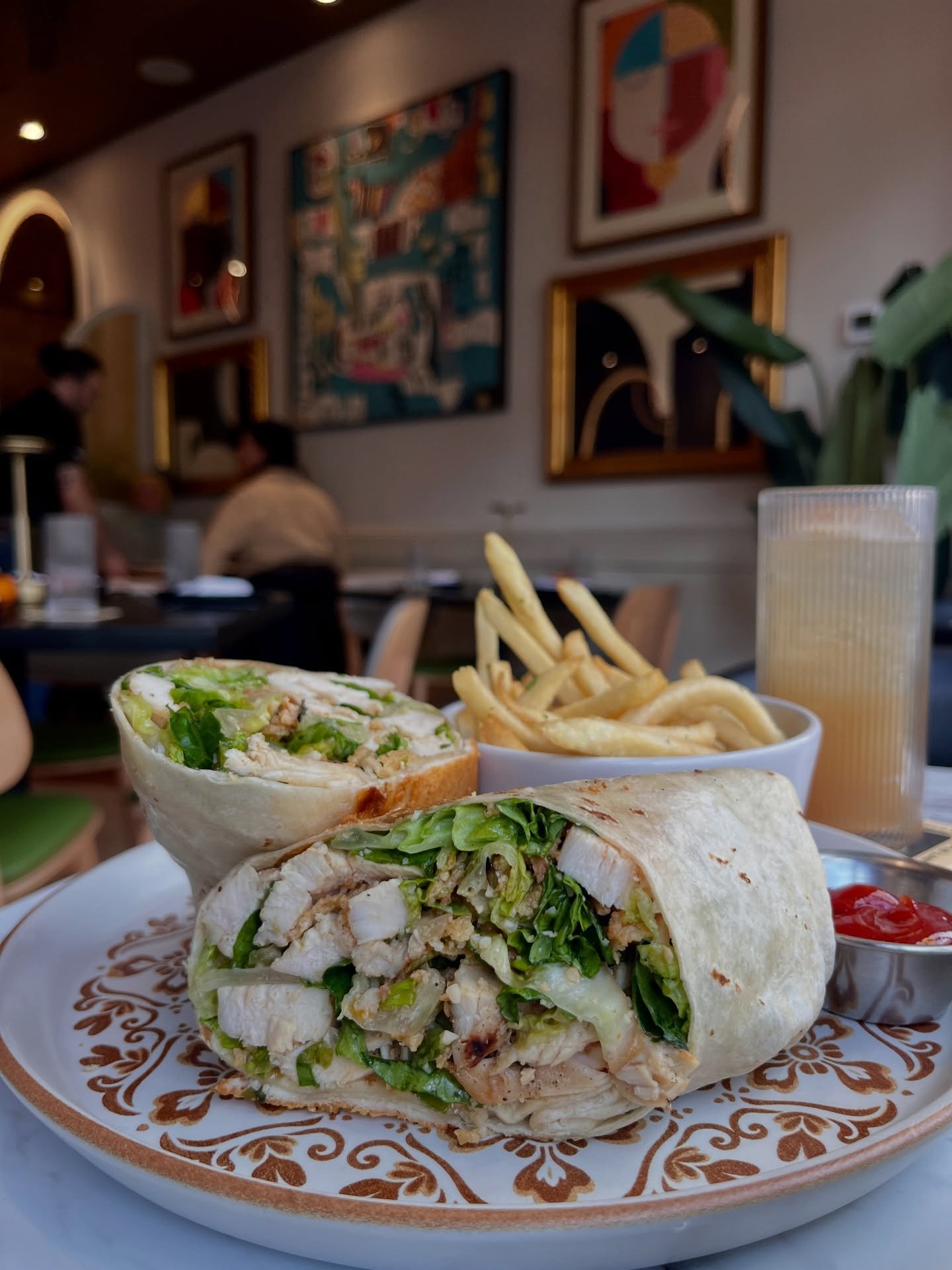 A busy holiday season calls for a lunch that actually keeps you going. Our Grilled Chicken Wrap - spicy nduja Caesar, crisp baby gem, and a pecorino crunch - does just that.