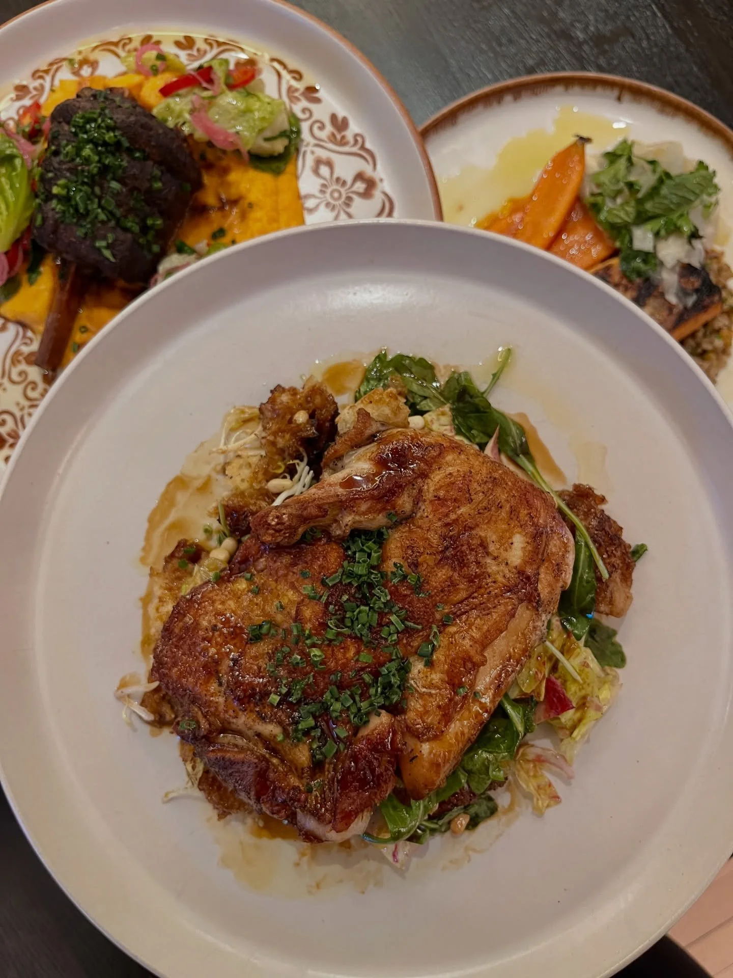 For when turkey season is over&hellip;&thinsp;&thinsp;
Our roasted chicken awaits - crisp skin, schmaltz croutons, fris&eacute;e, pine nuts, golden raisins, and sherry jus.&thinsp;
&thinsp;
#njeatspots #njfoodie #montclairnj #montclairfoodie #montcla