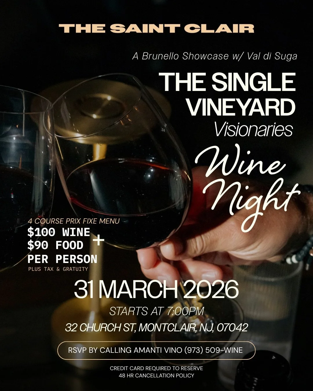 We belong together at Wine Night once again!🥂

Our last event was such a success we had to do another 

Partnering with @amantivino to deliver a perfect pairing of food &amp; wine to your seat! 

4 Course Pre-Fix Menu 

RSVP through Amanti Vino! 
Co