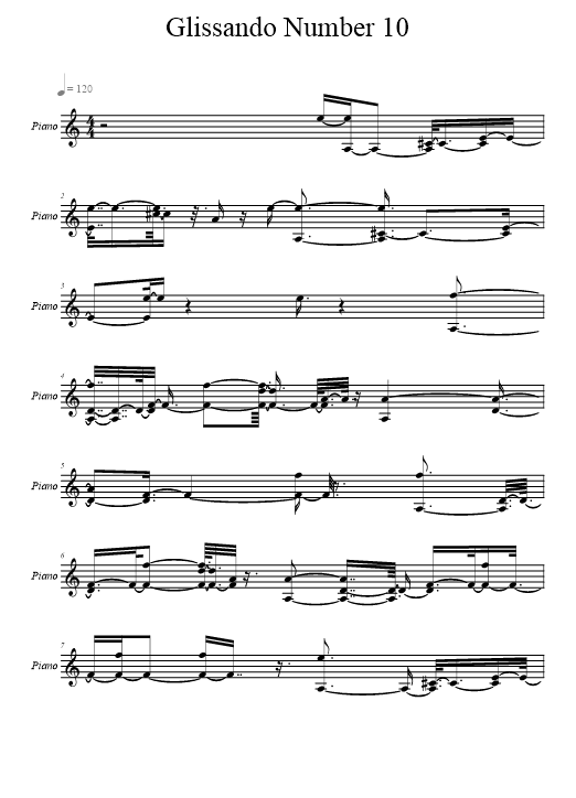 Glissando Number 10 - Winter Piano Arrangements