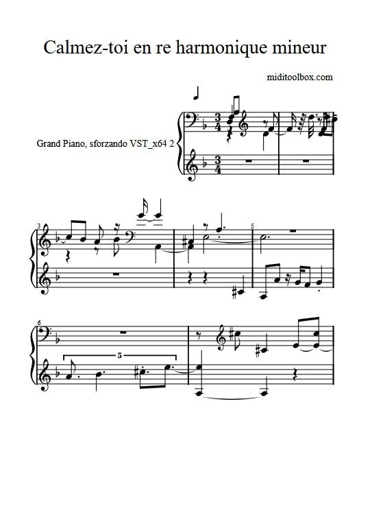 Neoclassical Rubato Improvisation — Human-Performed Piano Dataset — Anti-Algorithm Training Data — Free Use - Calmez-toi en ré harmonique mineur