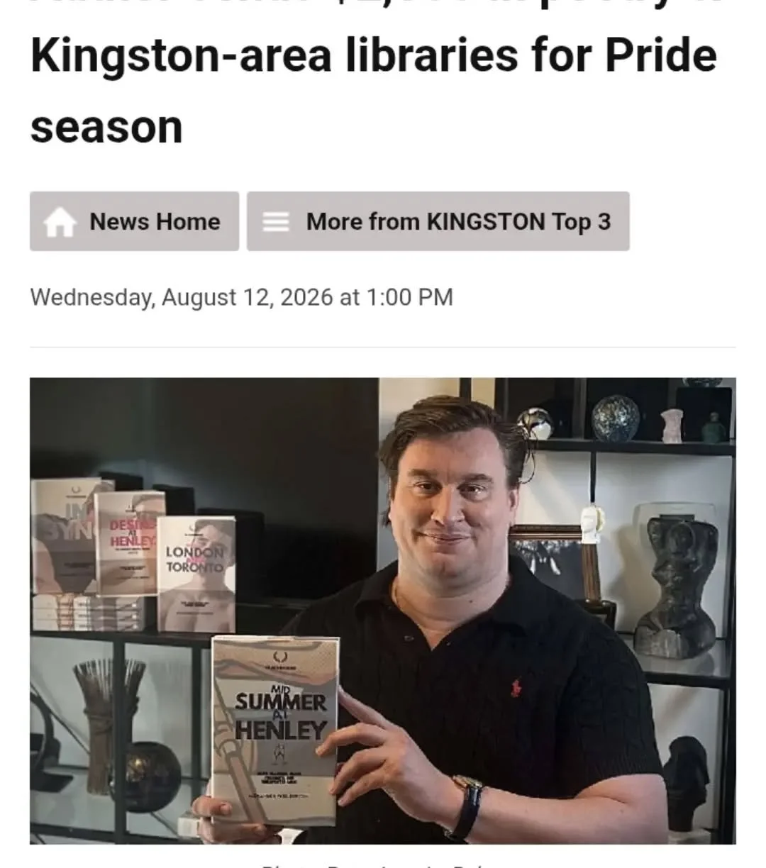 More book donations for #pride month 

https://www.kingstondaily.ca/news/the-kingston-top-3/author-sends-2500-in-poetry-to-kingston-area-libraries-for-pride-season/