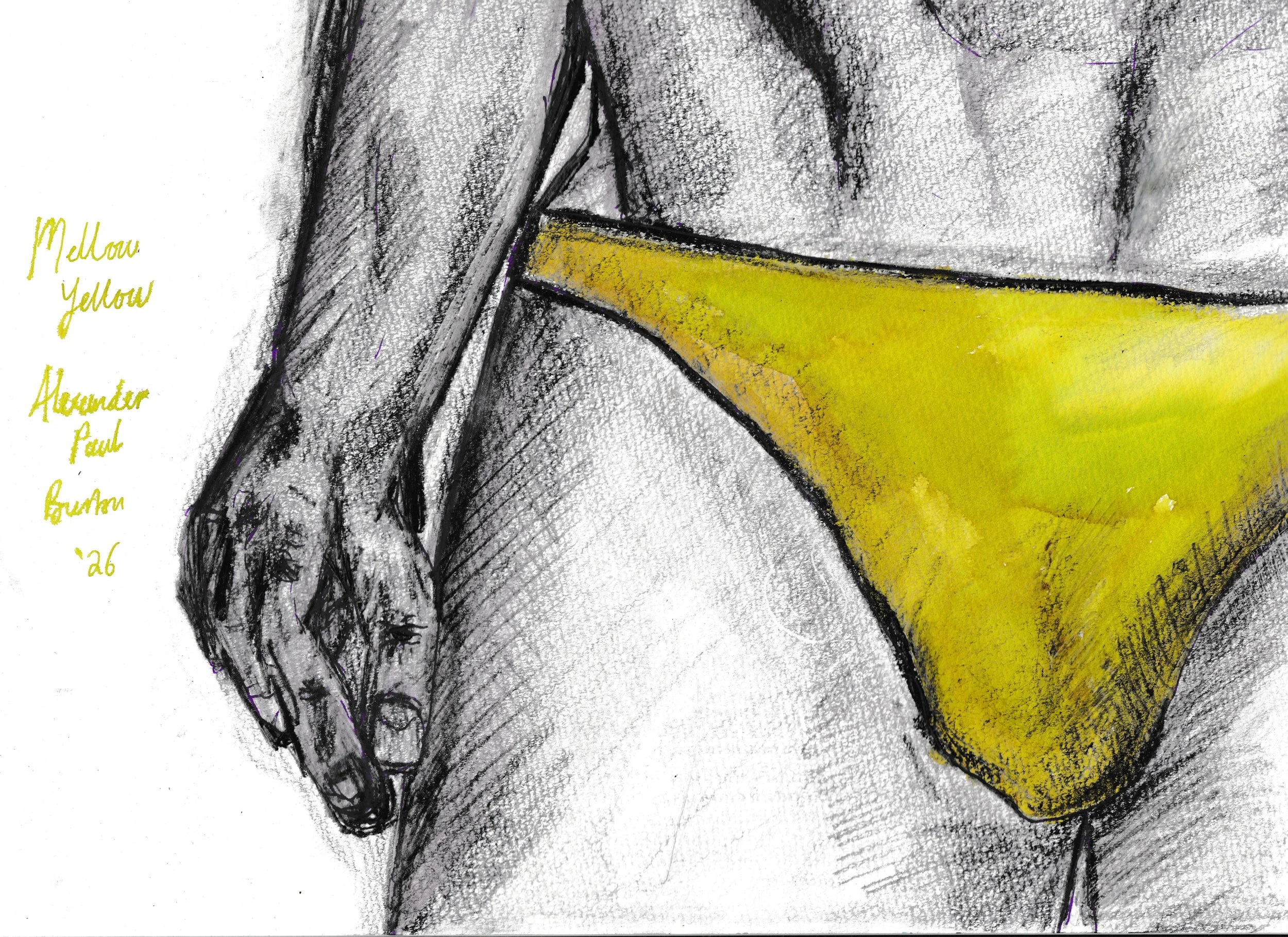 Original and prints up on Saatchi Art - See bio or visit: 
-
https://www.saatchiart.com/art/Drawing-Mellow-Yellow/3093745/14274017/view
-
-

Mellow Yellow is the seventh study in the Silverbourne Anatomy Series by Alexander Paul Burton, working as Tr