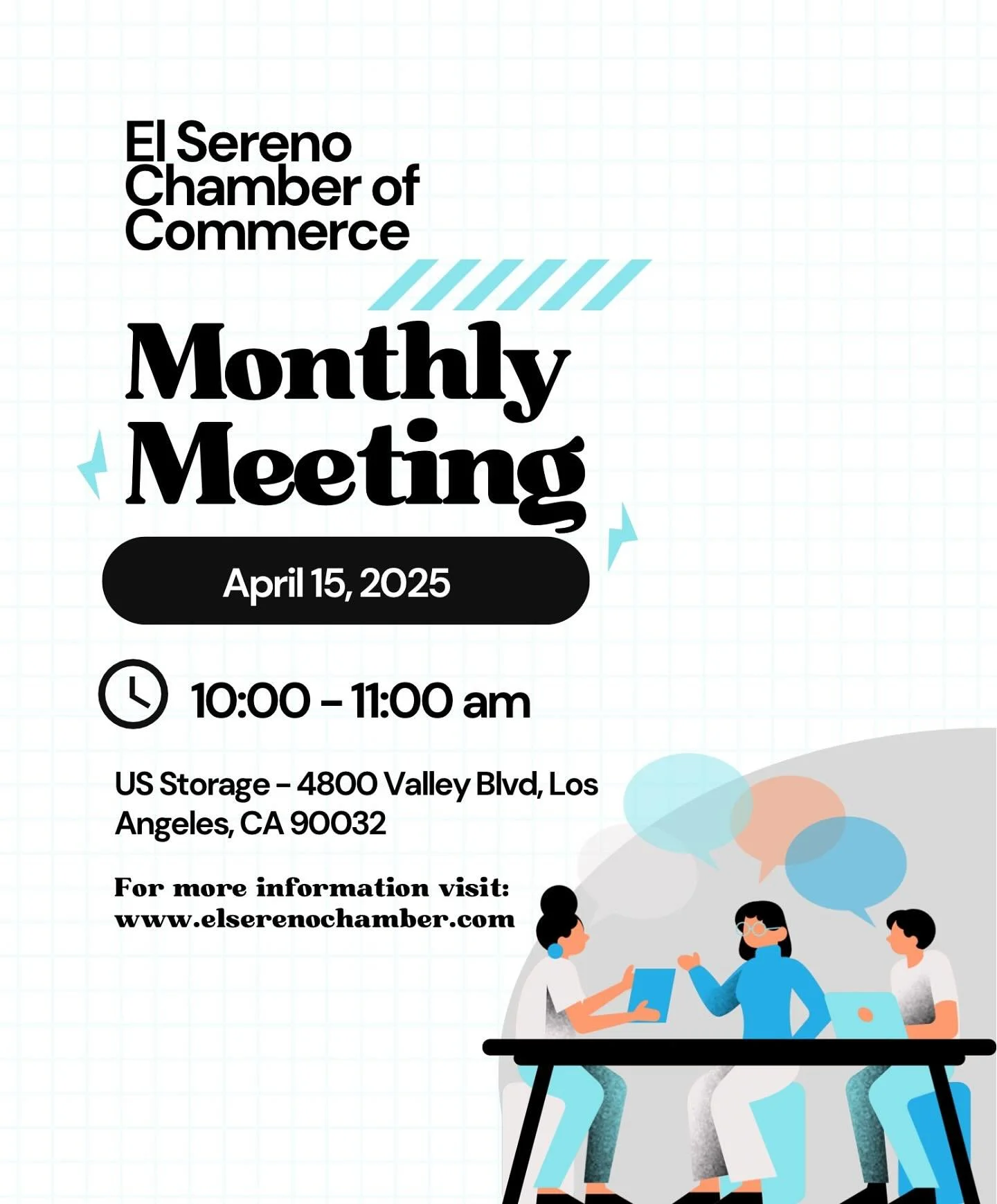 Our next chamber meeting is on April 15th at 10am - join us! 😊