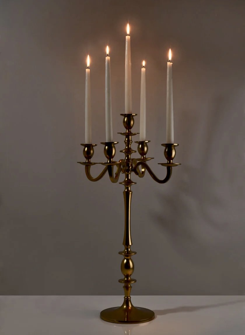 24’ Brass Gold Candelabra | 26 Available