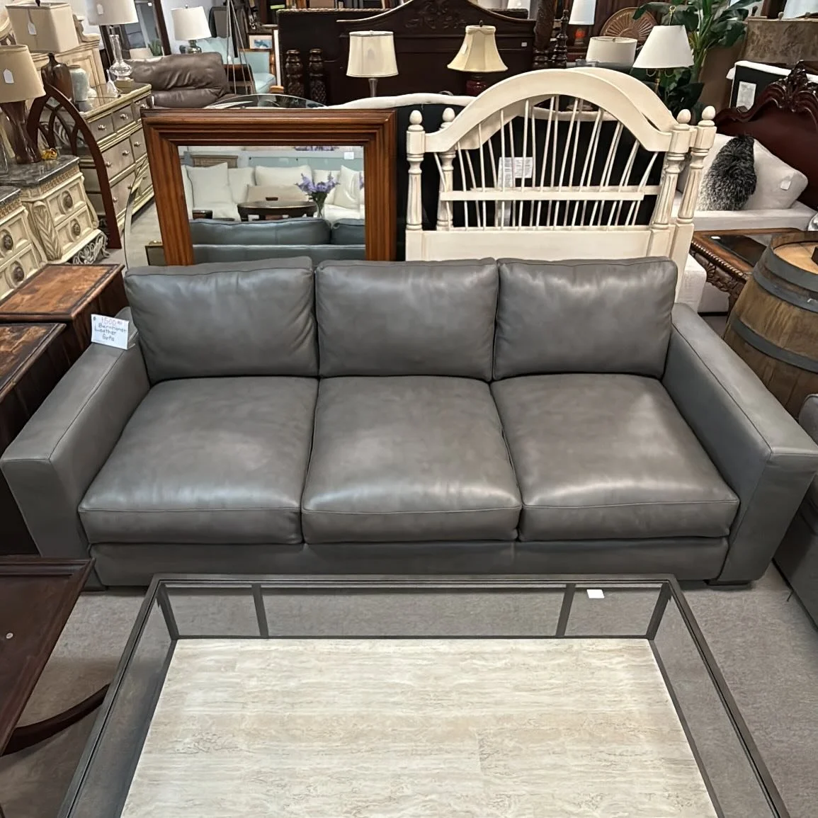 Bernhardt leather sofa $1400