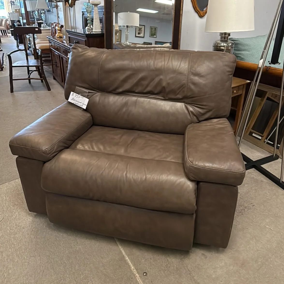 Leather power recliner $900