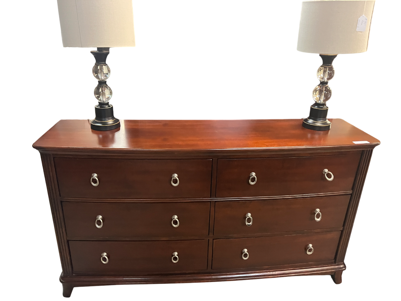 Queen Bedroom Set – Mahogany Finish with Dresser, Mirror, 2 Nightstands & Bed Frame 13356-1