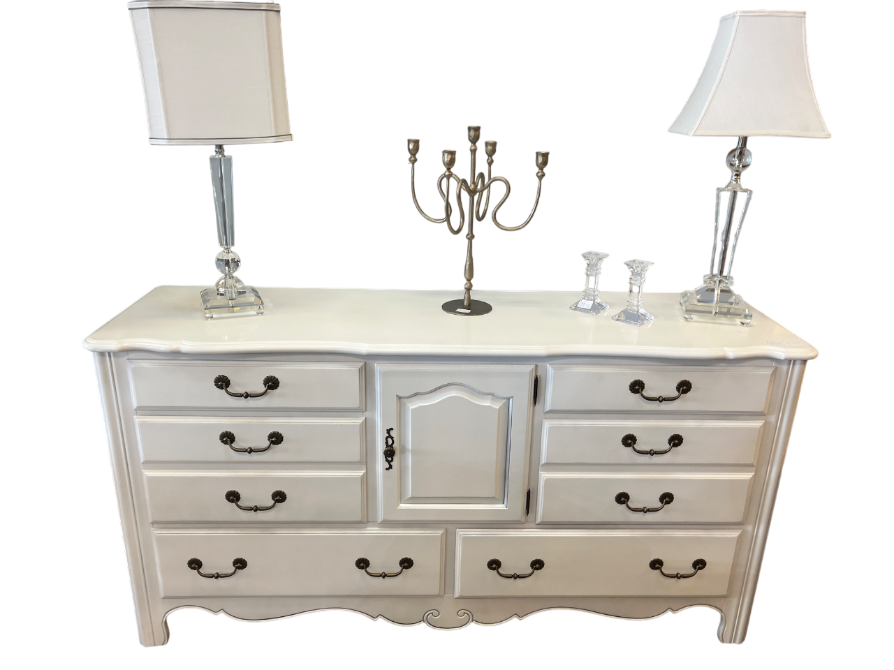 White French Provincial Dresser 9 cabinet dresser