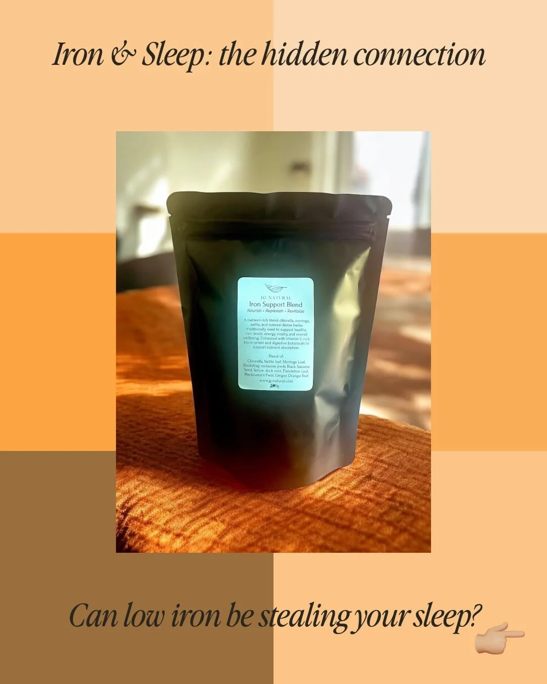 We often blame sleep issues on stress, cortisol, or hormones &mdash;
but iron deficiency quietly disrupts sleep long before anemia appears.

Iron is required to:
&bull; regulate dopamine (calm the nervous system)
&bull; produce melatonin
&bull; deliv
