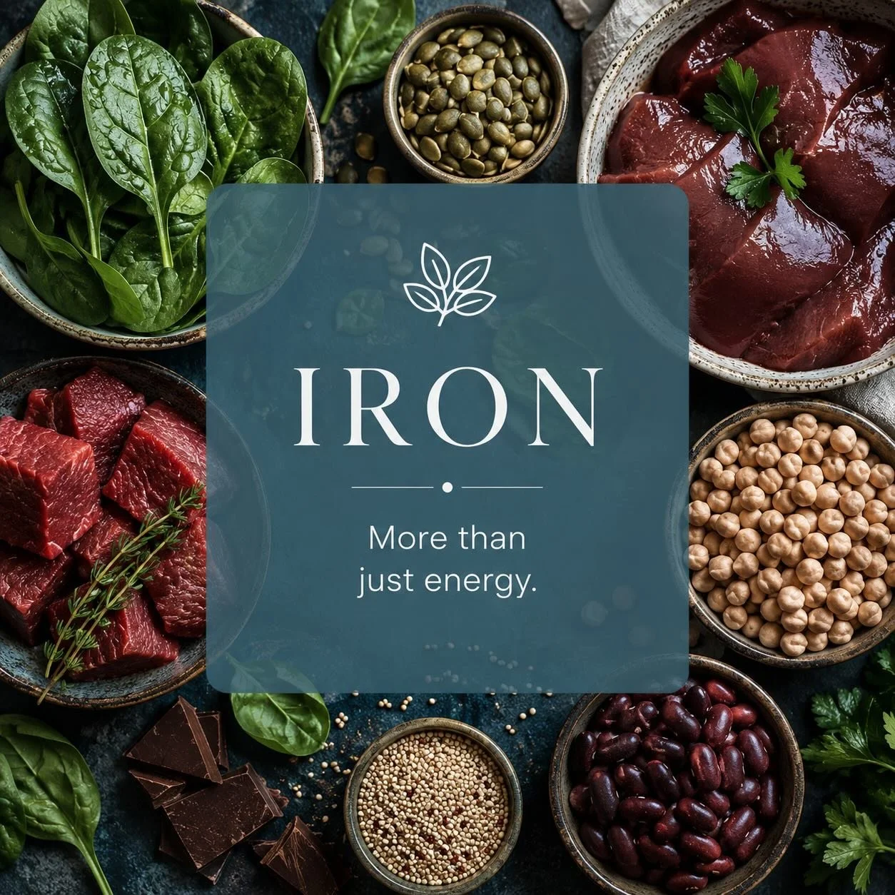 🌿 Iron &mdash; More Than Just Energy

When most people think about iron, they think about feeling tired.

But iron does so much more than that.

It helps carry oxygen to every cell in your body, supports energy production, healthy brain function, im