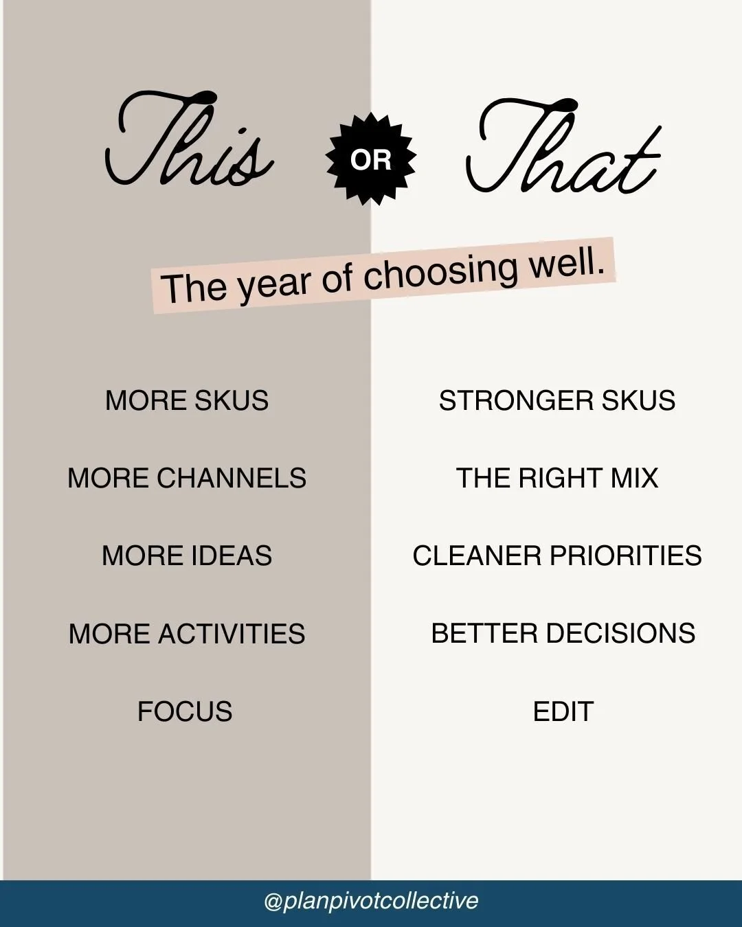 Plan + Pivot Collective - Choose Well