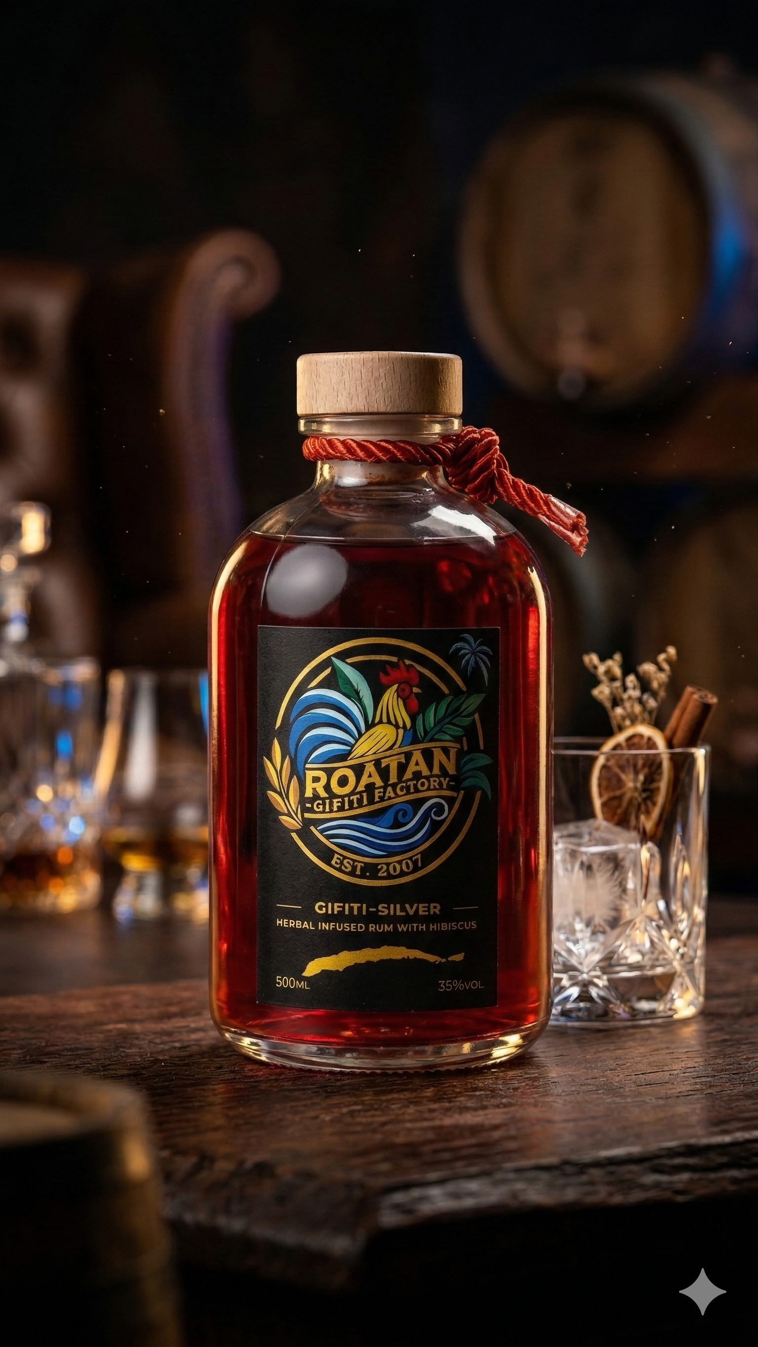 Gifiti-Silver Hibiscus – Floral Herbal Rum Infusion from Roatán, Honduras