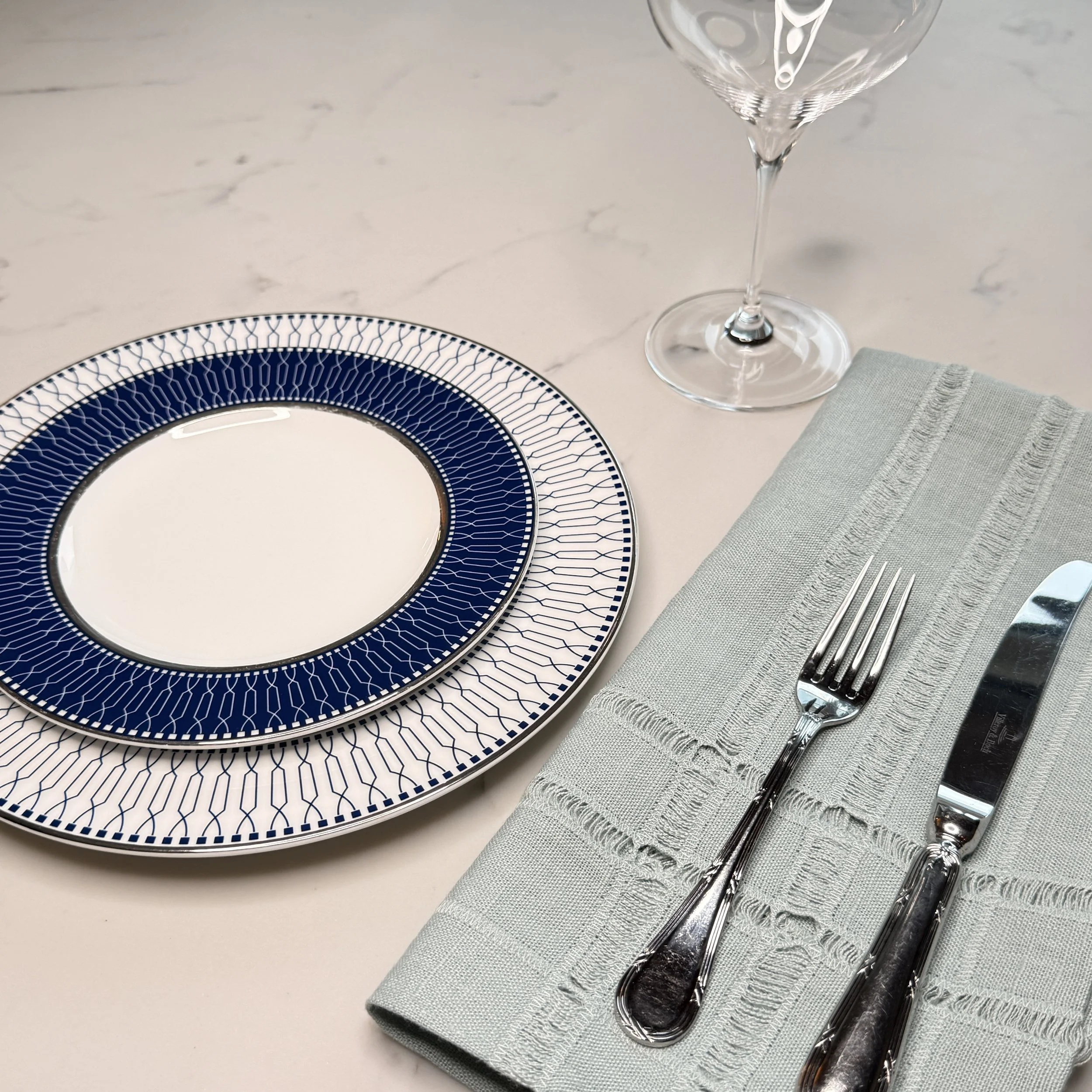 Handmade European Linen Dinner Napkin, 20 x 26 Summer Breeze