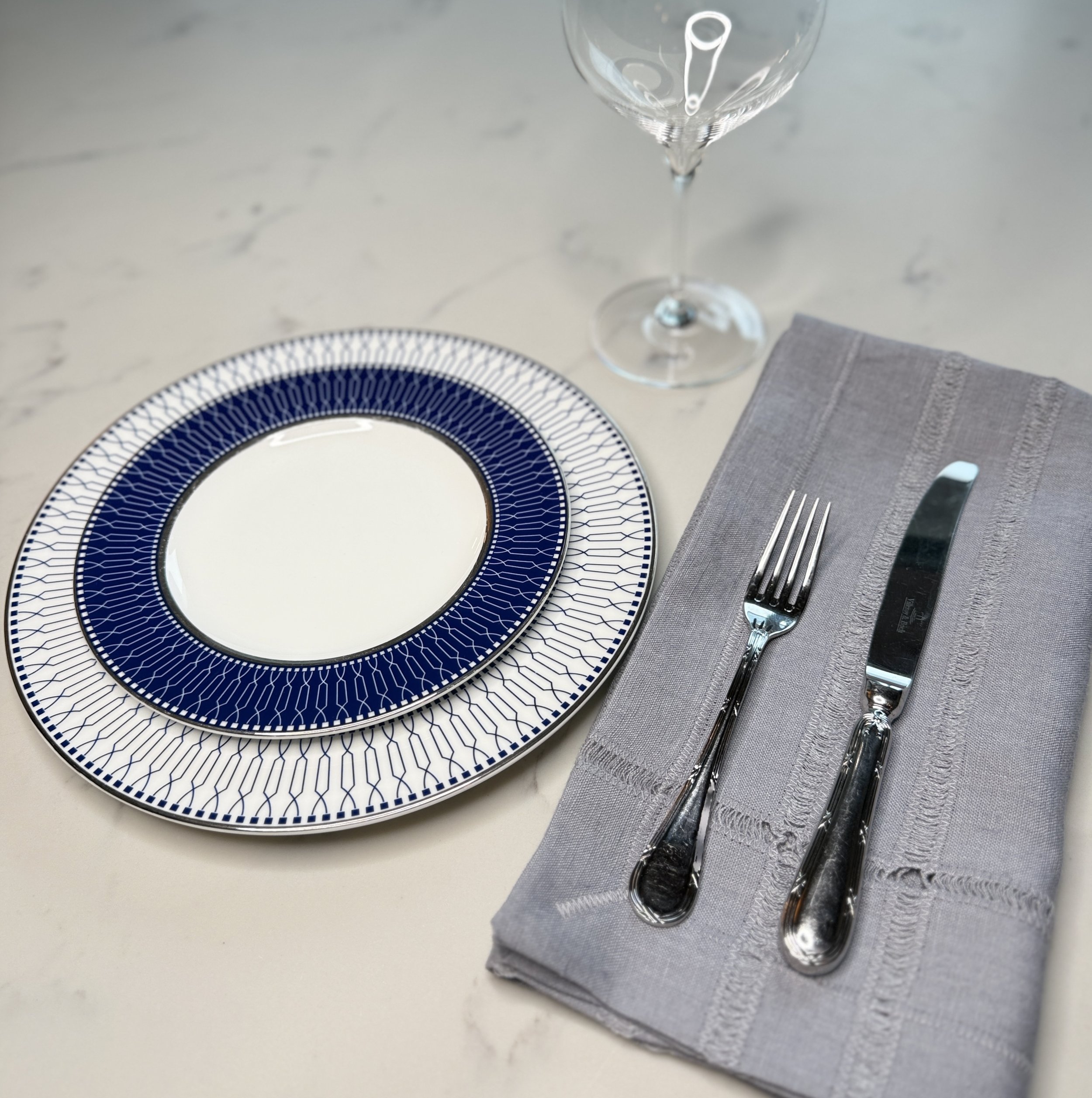 Handmade 100% European Linen Dinner Napkin - 18x26 - Grey Pearl