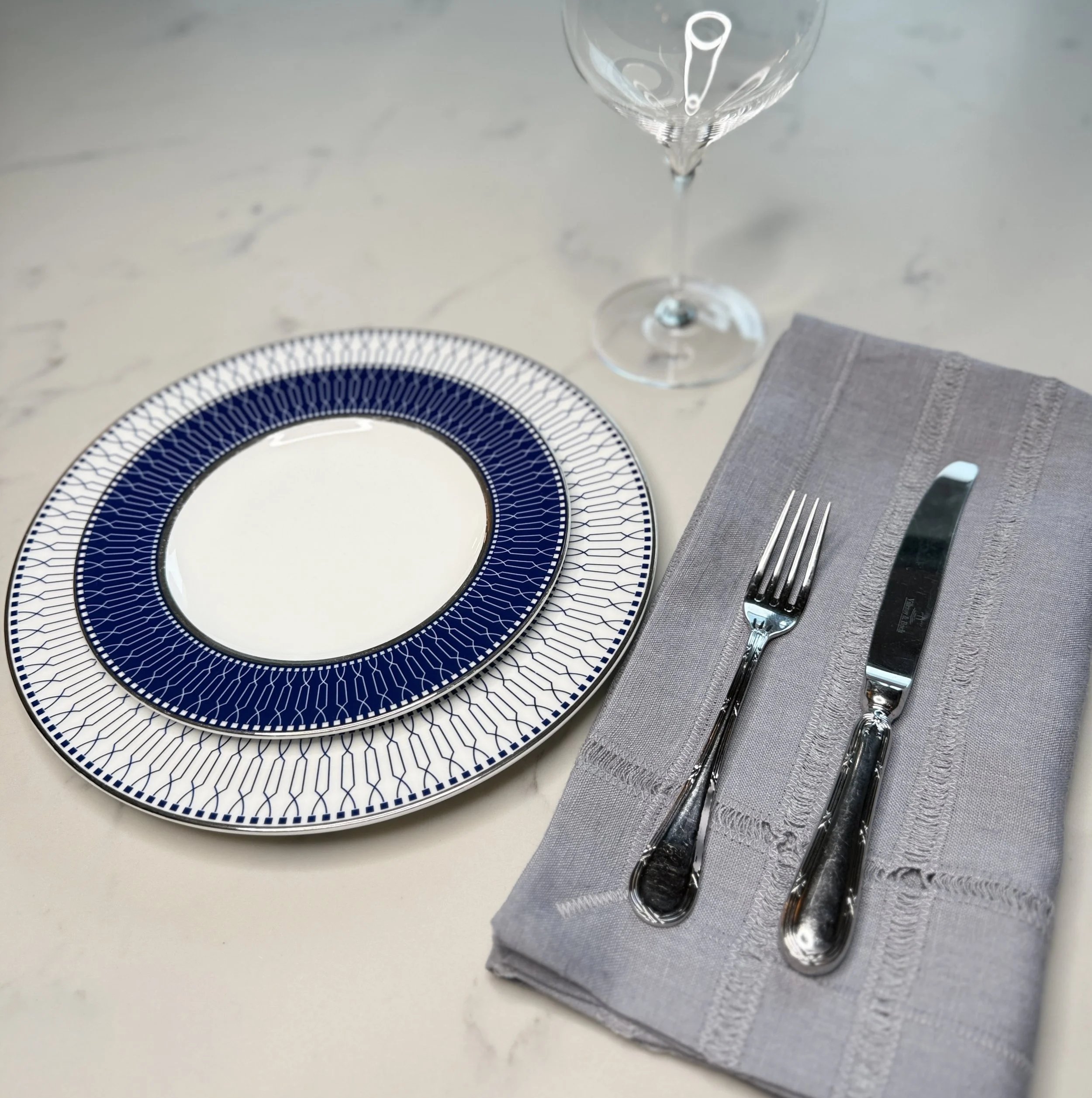 Handmade European Linen Dinner Napkin, 20 x 26 Pearl Grey