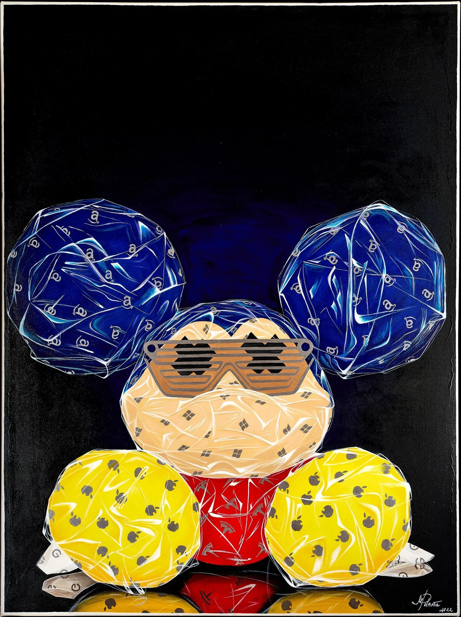 Icons of 2022 (Portrait of Power) — original painting by Milla Petrova, 36 by 48 inches