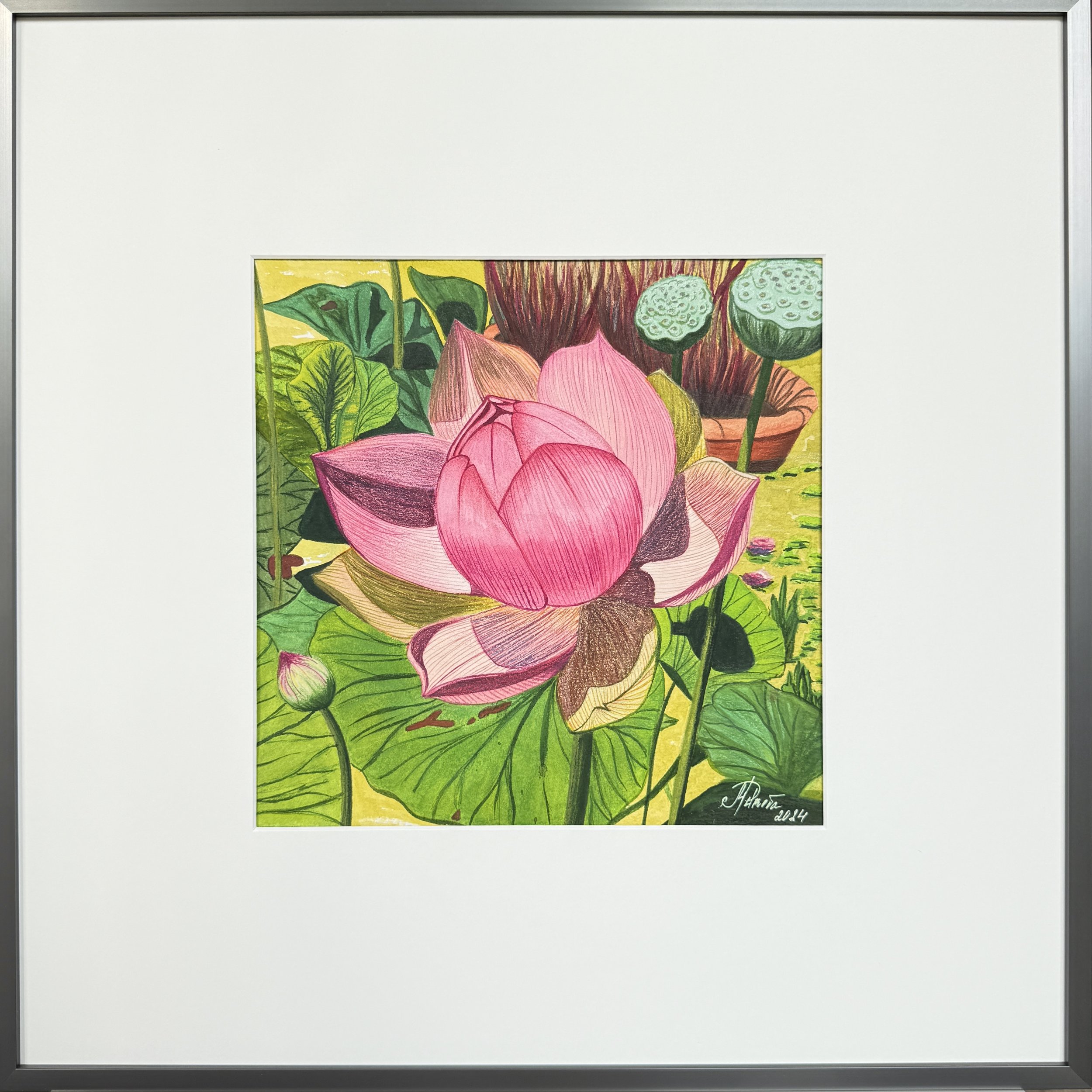 Milla-Petrova-Original-Lotus-Flower-Botanical-Art-Print-Framed-v2.jpg