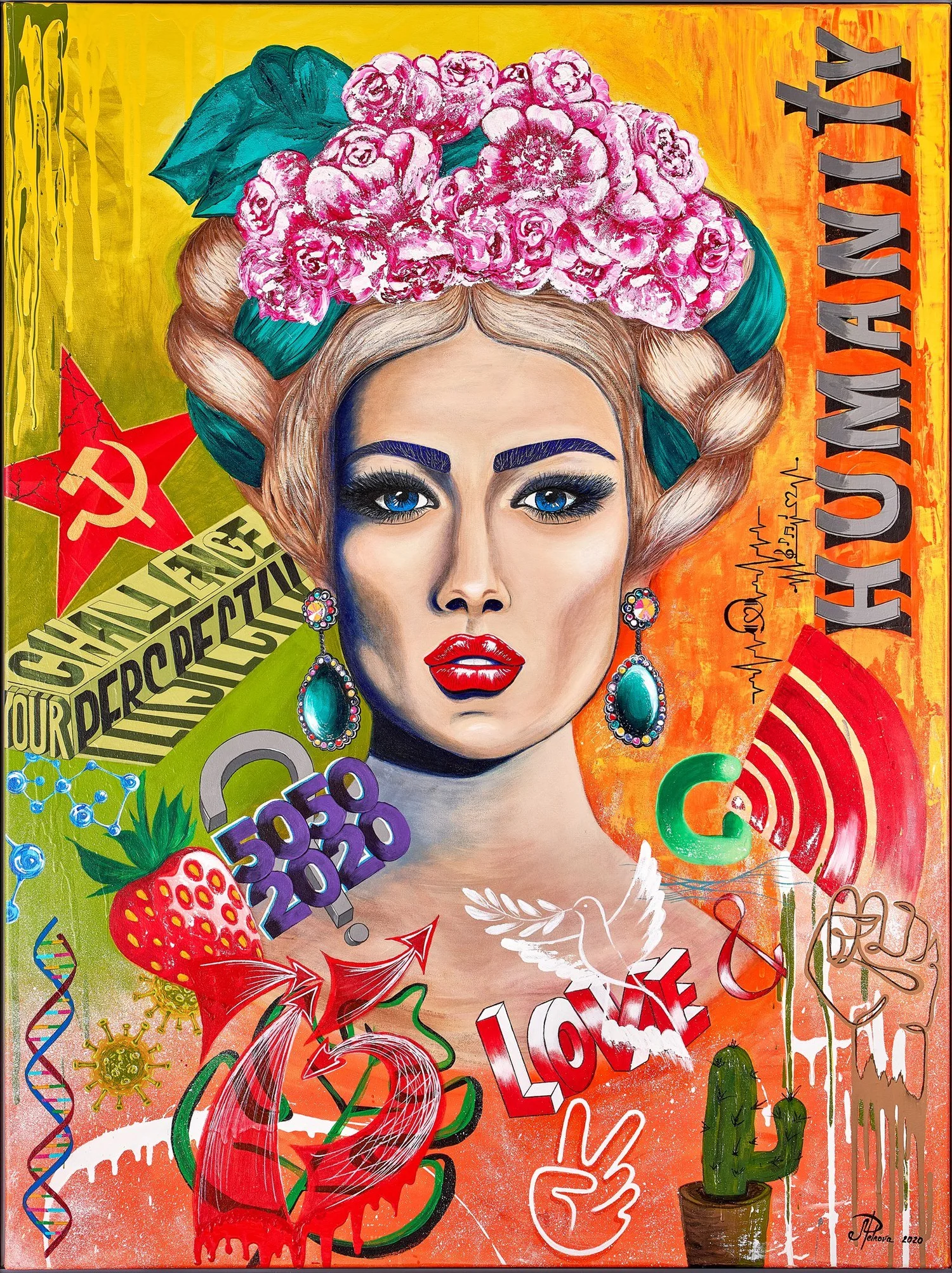 Frida de Nova — original painting by Milla Petrova, 36 by 48 inches