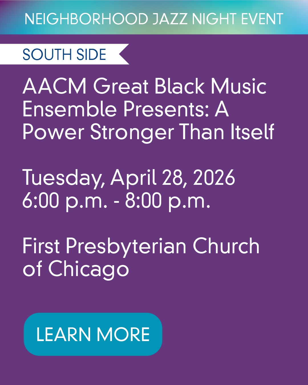 AACM Great Black Music Ensemble Presents: A Power Stronger Than Itself