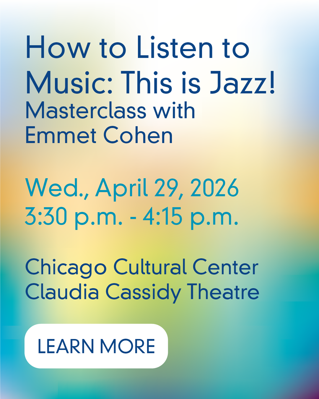 How to Listen to Music: This is Jazz! Masterclass with Emmet Cohen