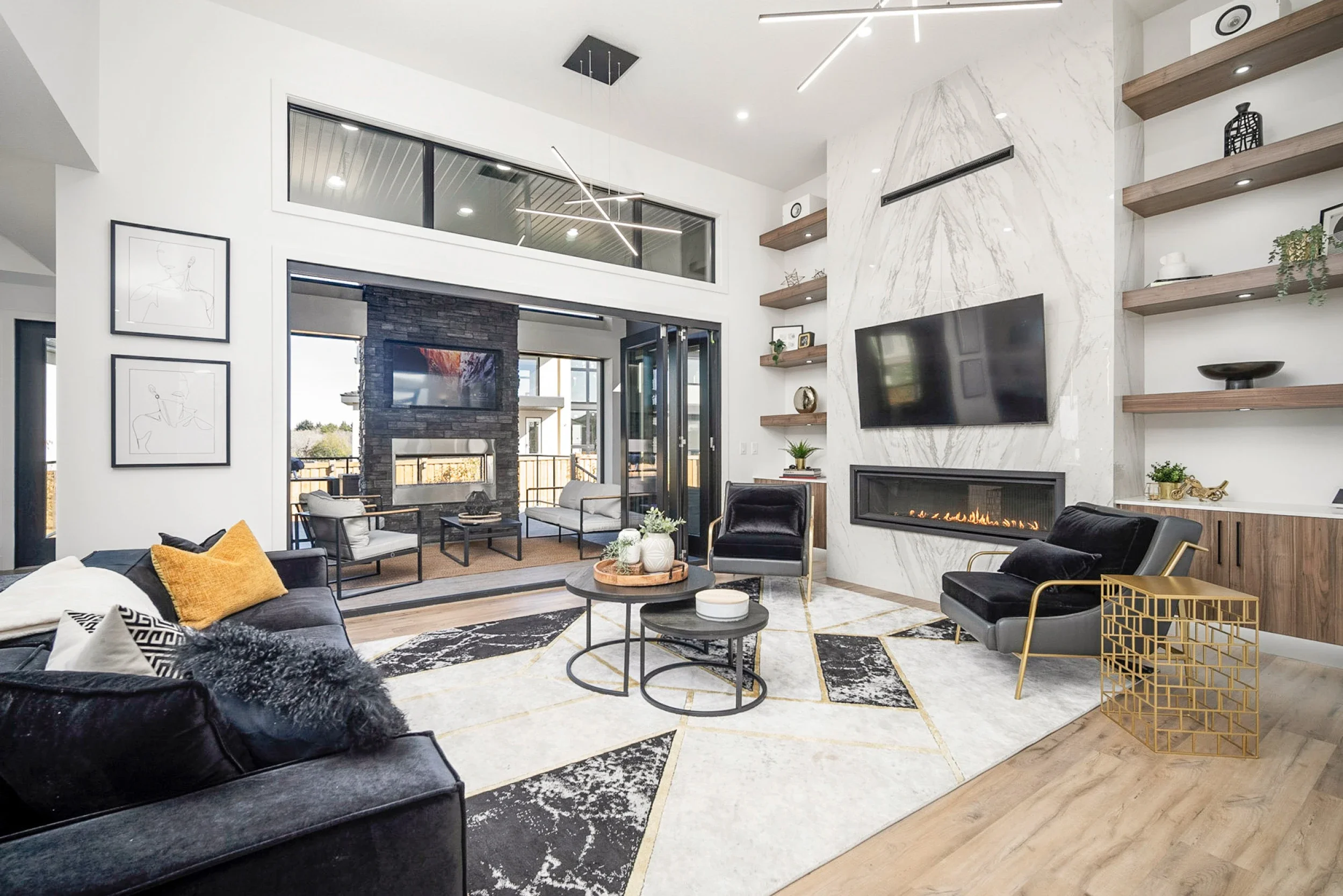 A beautiful view from a Kaidian Custom Homes living room