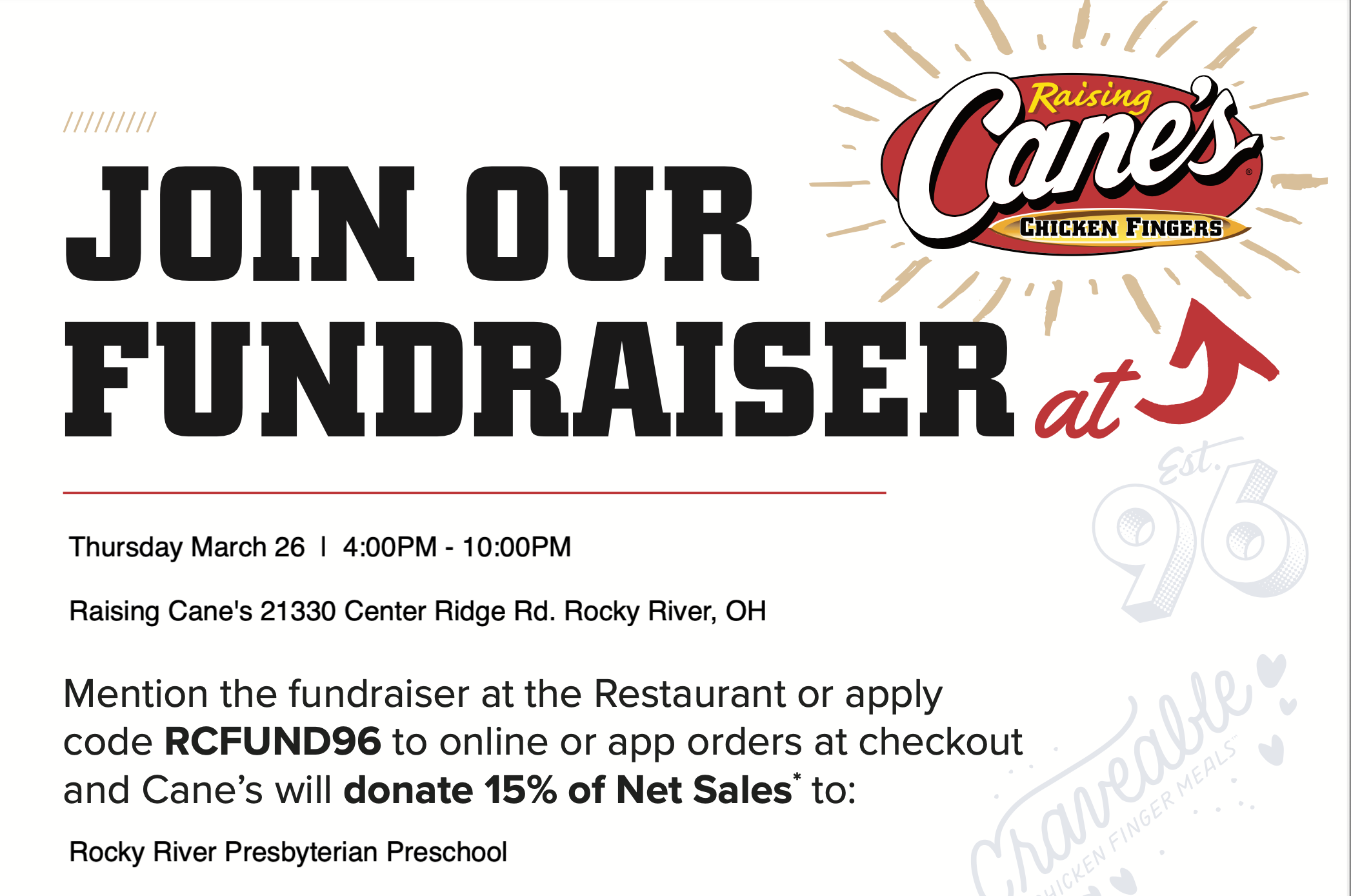 Raising Cane's Night