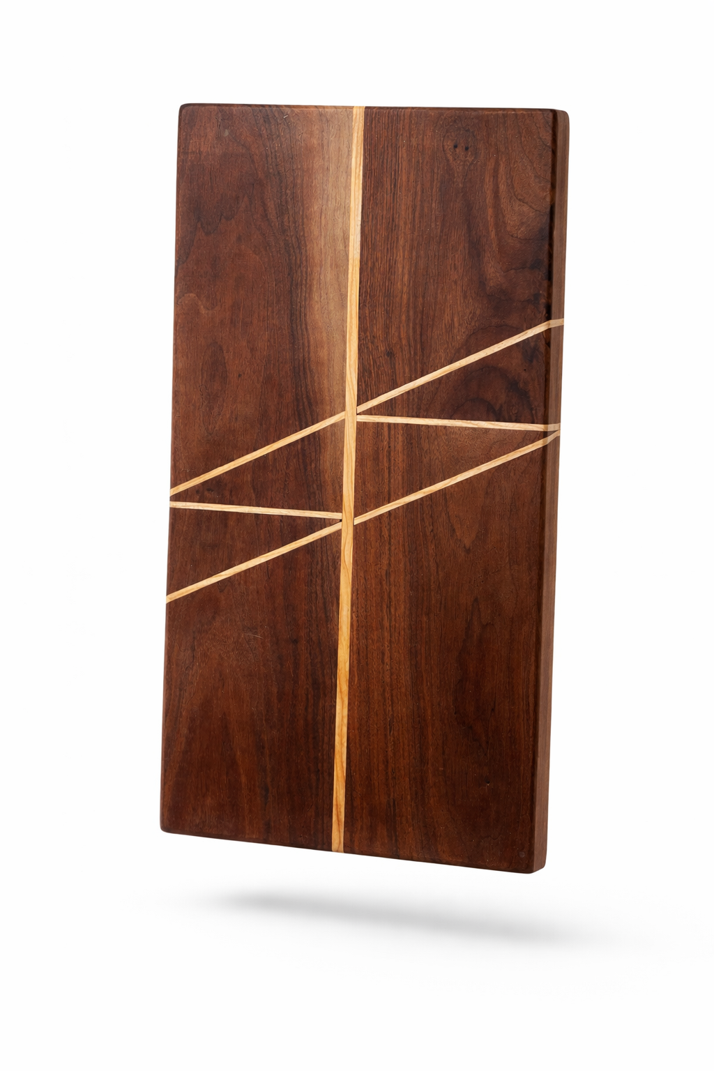 Walnut & Birch Geometric Inlay Board