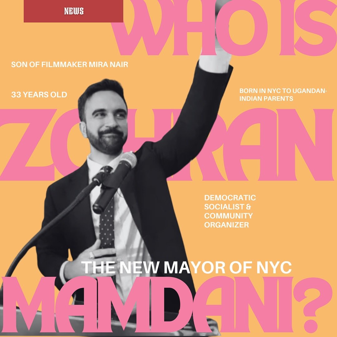 History was made yesterday as NYC welcomed its new mayor: zohran mamdani- the first Muslim, south Asian mayor! 
Congratulations to @zohrankmamdani as this enters a new chapter of hope and representation for south Asians everywhere. 
.
.
.
#southasian