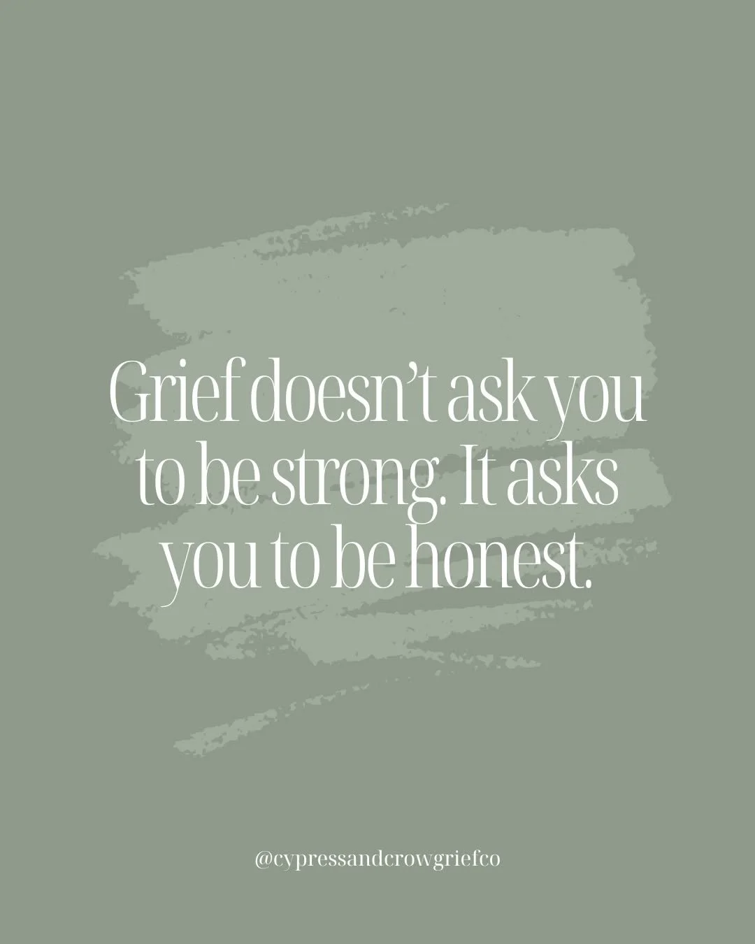 There is no prize for carrying grief quietly. You are allowed to feel all of it. 

If this resonates, you&rsquo;re not alone. Leave a 🤍 or follow for more gentle reminders.

#GriefJourney #GriefSupport #GriefAwareness #YouAreNotAlone #CypressAndCrow