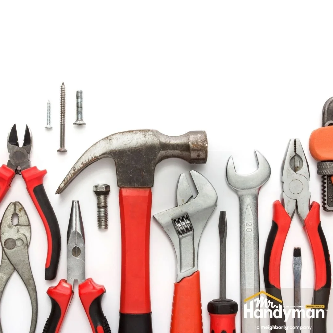 Professional hand tools arranged for commercial repair and maintenance work, services by Mr. Handyman of Lehigh Valley