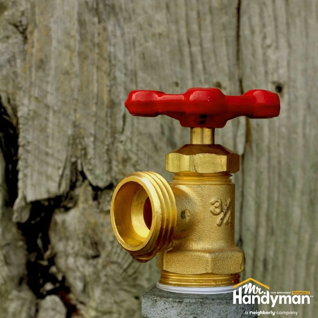 Outdoor water spigot and plumbing repair to prevent winter damage by Mr. Handyman of Lehigh Valley