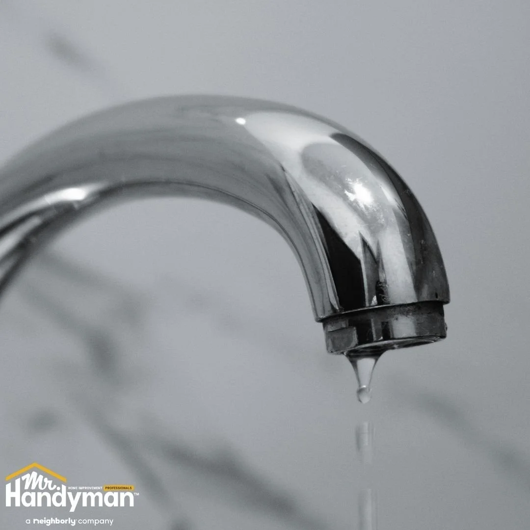 Dripping faucet during cold weather signaling potential plumbing issues, winter plumbing service by Mr. Handyman of Lehigh Valley