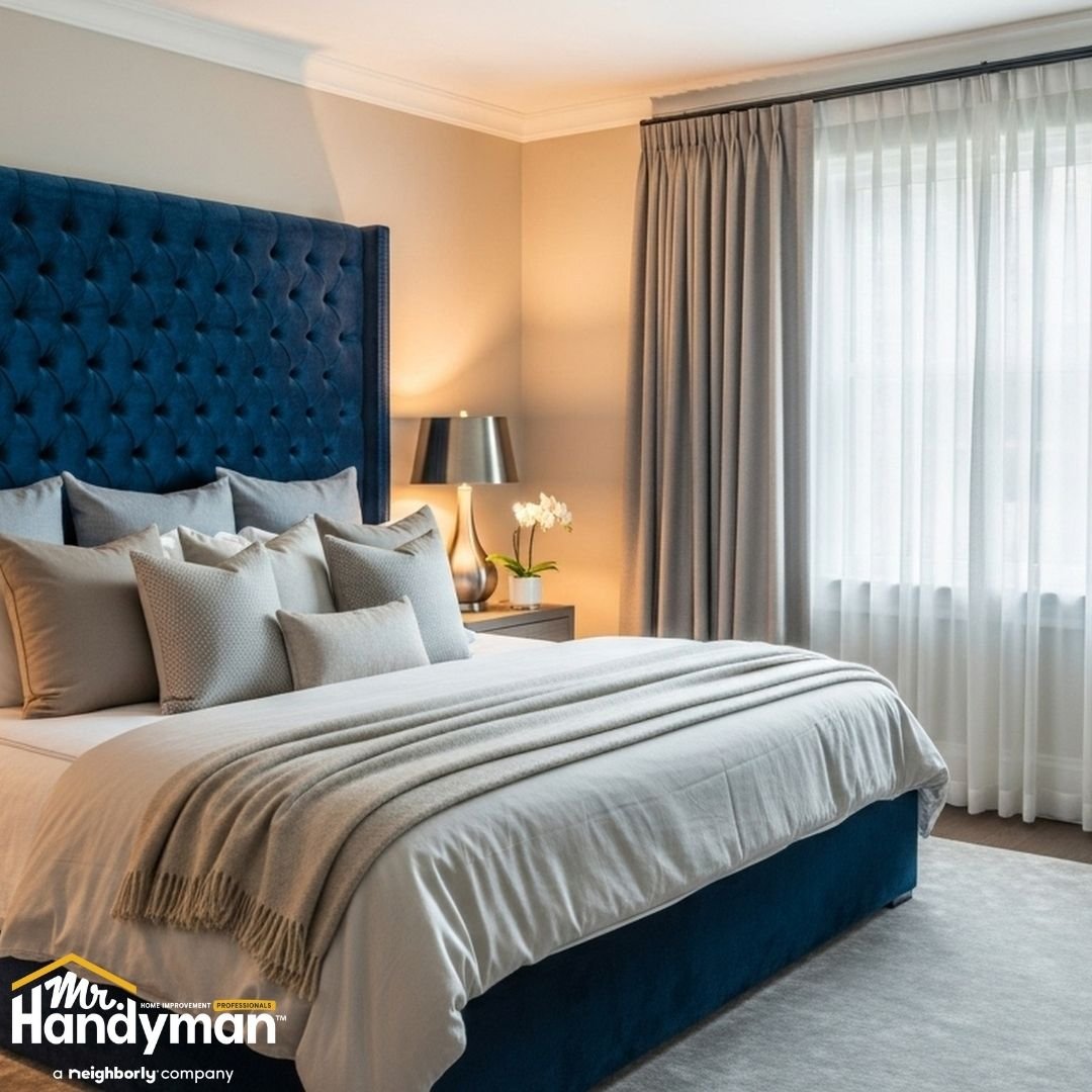 Finished bedroom interior upgrade and home improvement by Mr. Handyman of Lehigh Valley