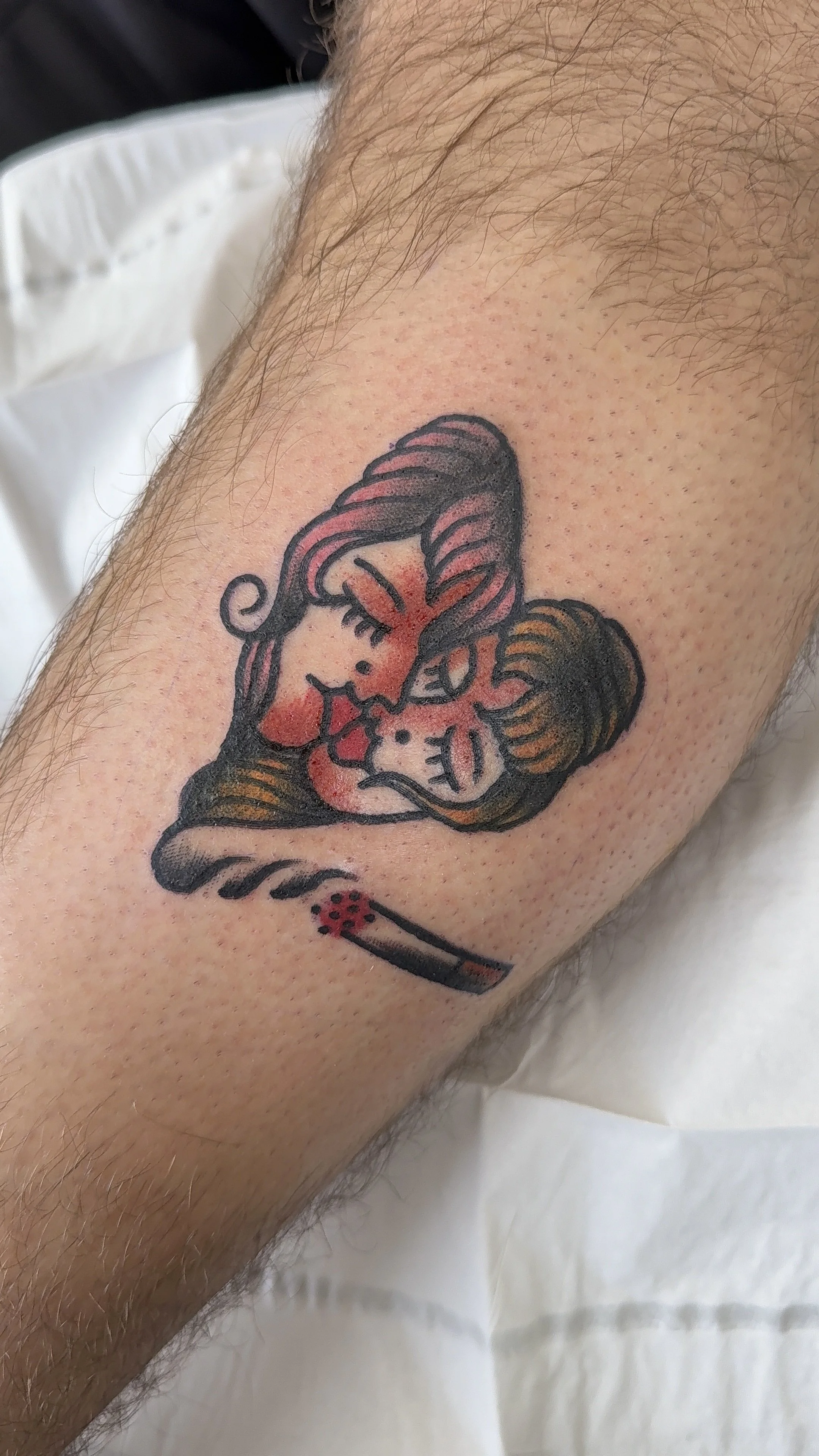 lover girl tattoo lesbian tattoo american traditional style