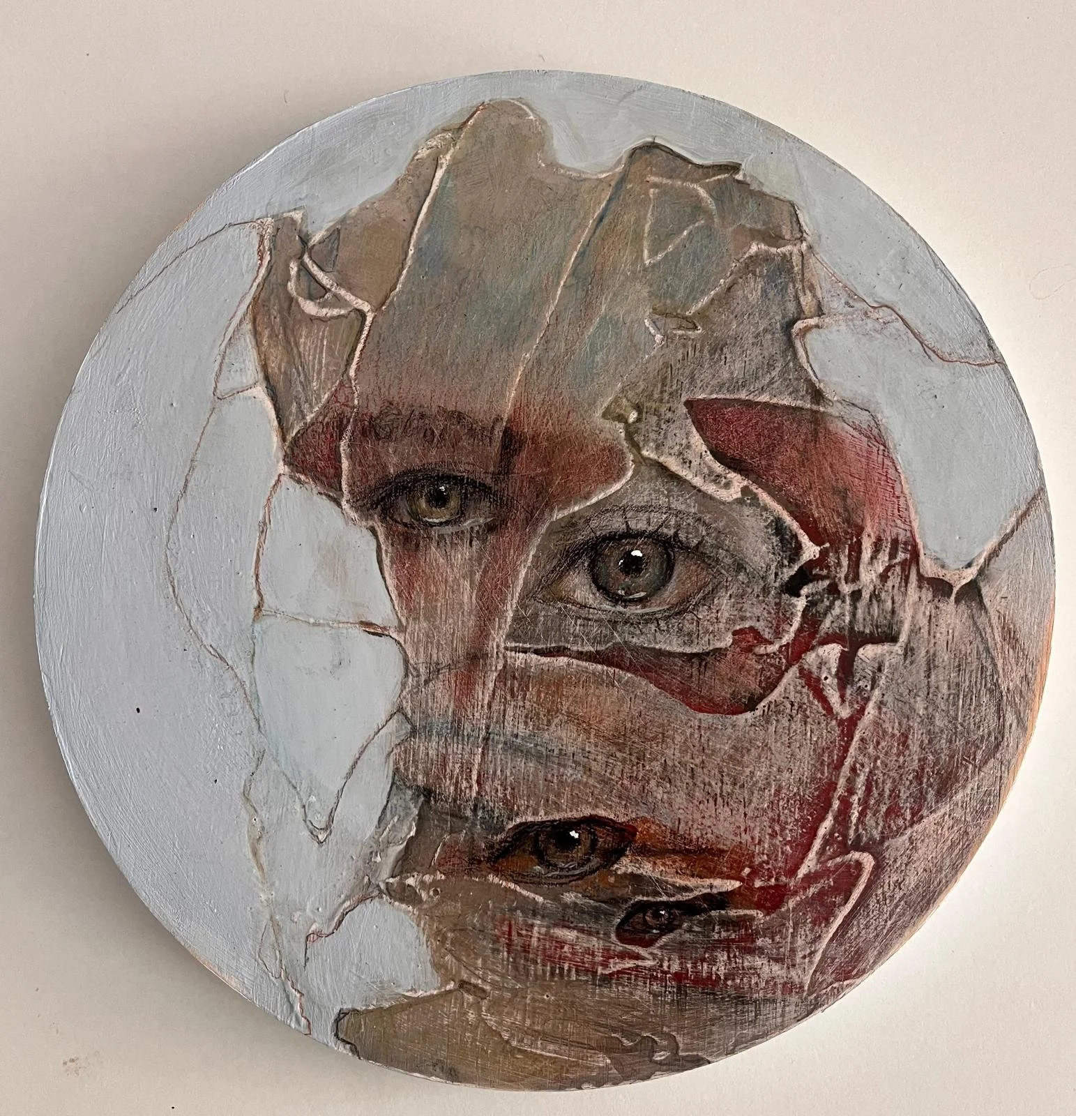 Multiplication, acrylic on wood– Sanda Sudor, Portraits of Soul