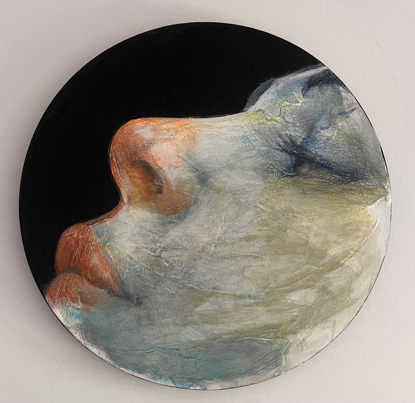 Dreamer, acrylic on wood – Sanda Sudor, Portraits of Soul