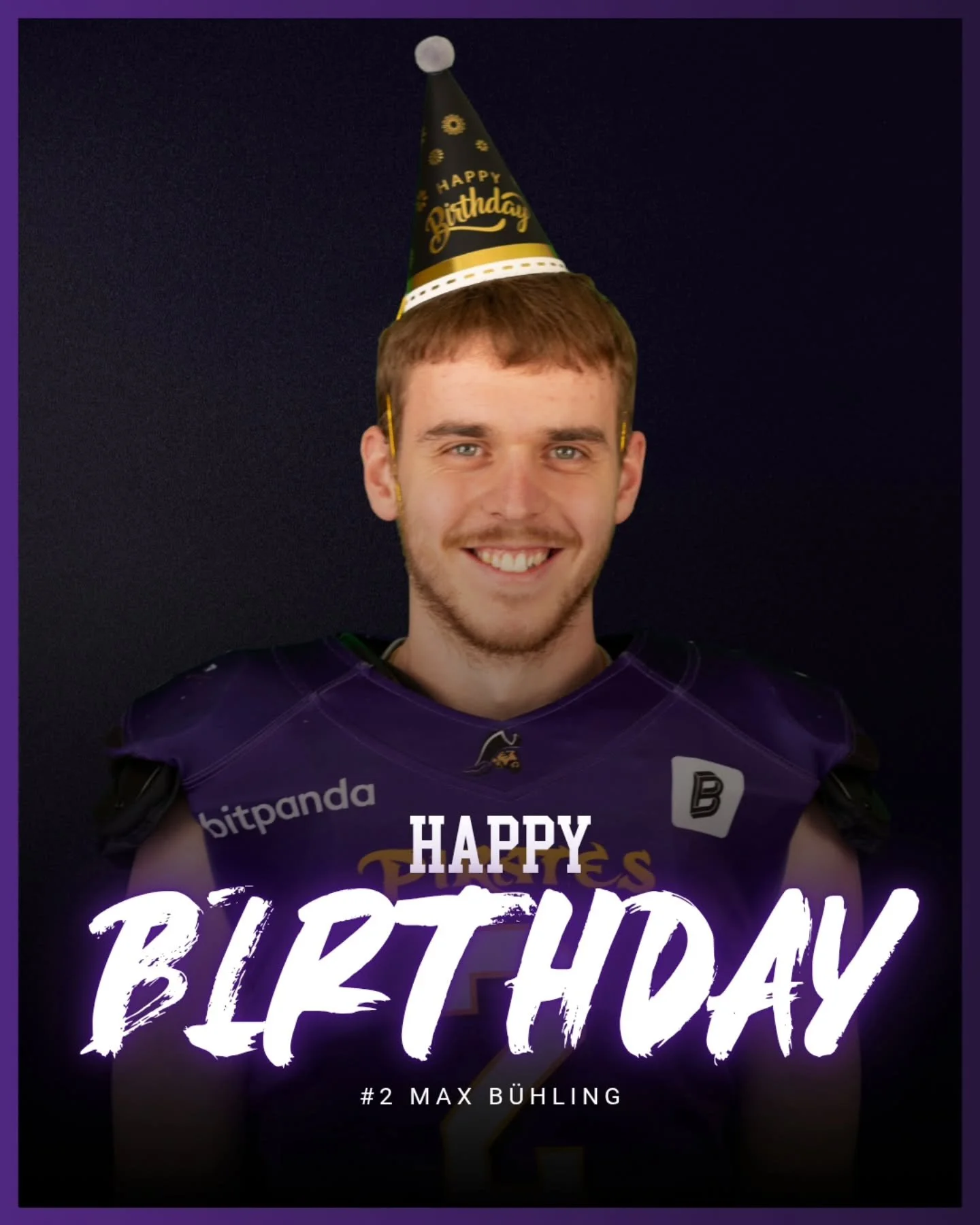 HAPPY BIRTHDAY @max_buehling! 🥳💜

#passaupirates #pirates #football #americanfootball #buildtheship #wenotme