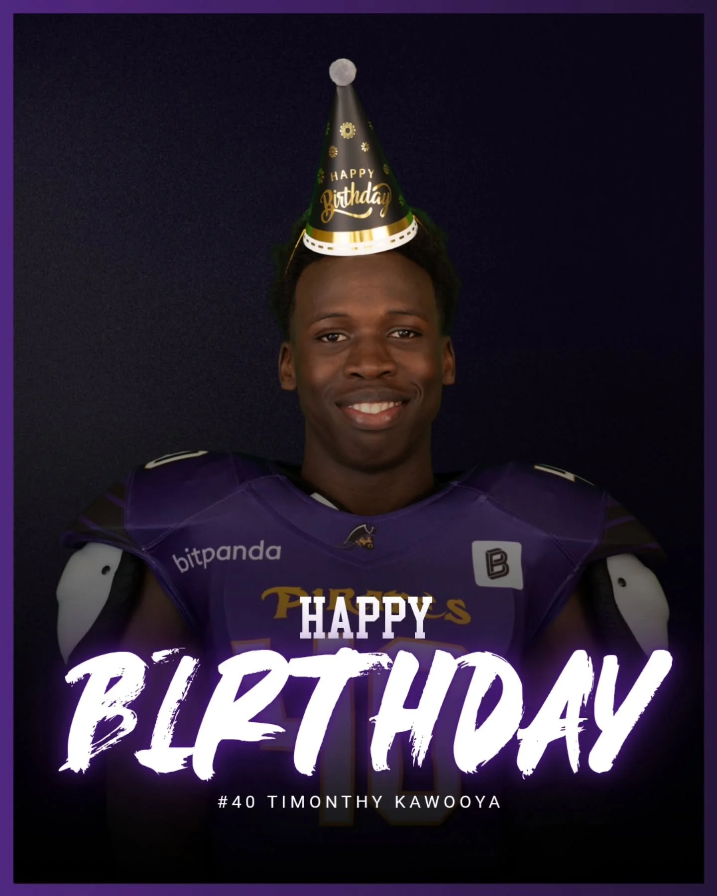 HAPPY BIRTHDAY @timo_80__! 🥳💜

#passaupirates #pirates #football #americanfootball