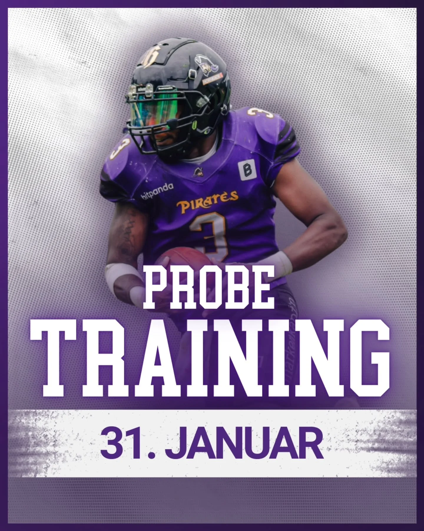 KOMM INS TEAM 🫵🏻

Diesen Tag solltest du dir direkt im Kalender markieren: am 31. Januar findet unser Super-Bowl-Tryout statt! 🏈

⏰️ Wann? Ab 11 Uhr
📍 Wo? Am Kunstrasen S&ouml;ldenpeterweg
🫵🏻 Wer? M&auml;nner (ab 18 Jahren) &amp; Frauen (ab 16 