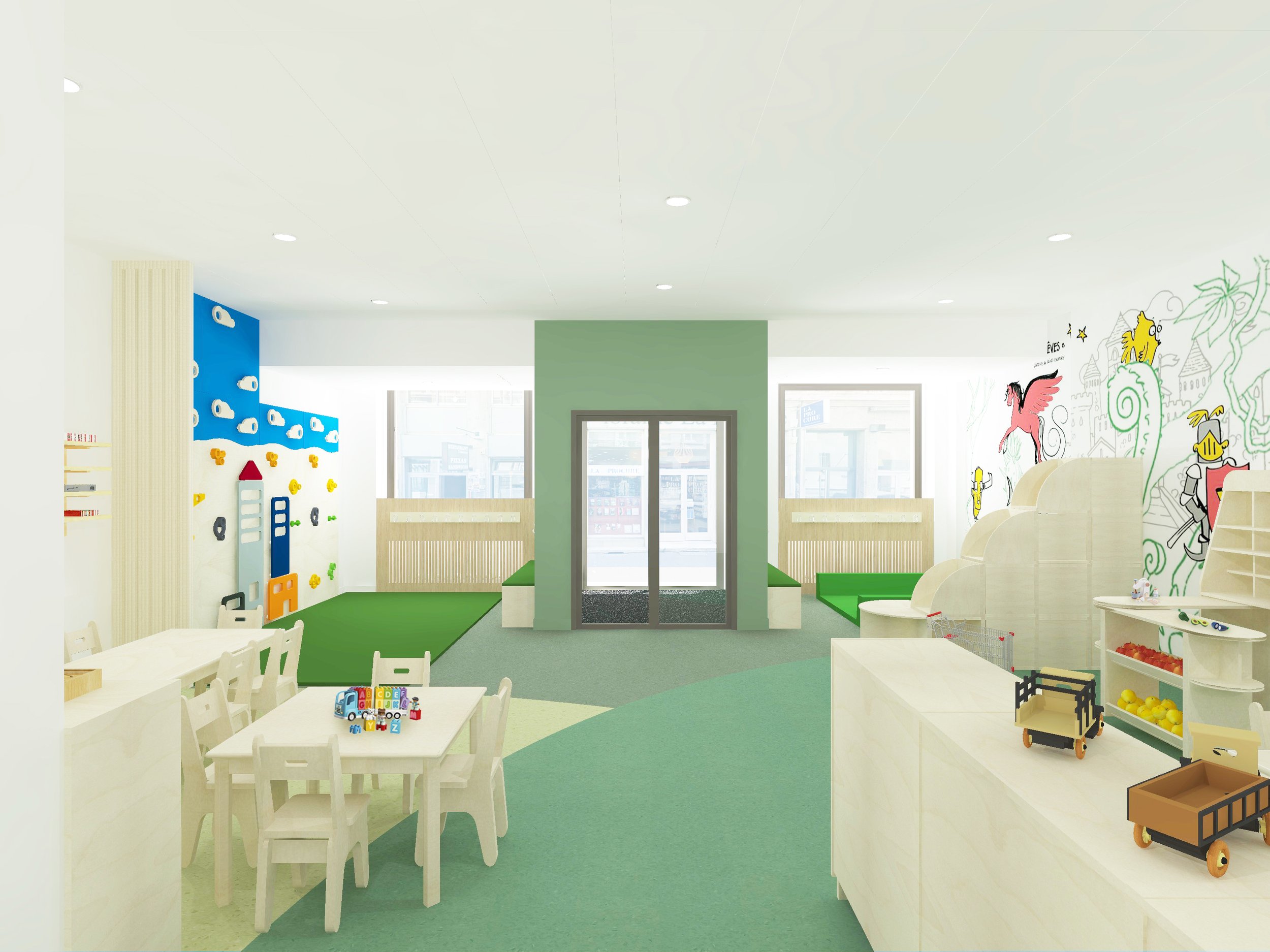 Renovation centre de loisirs à Lyon par ATELIER DITO, Architecte d'intérieur à Lyon, architecte crèche lyon, architecte d'intérieur lyon 6, architecte d'intérieur centre de loisirs lyon 6