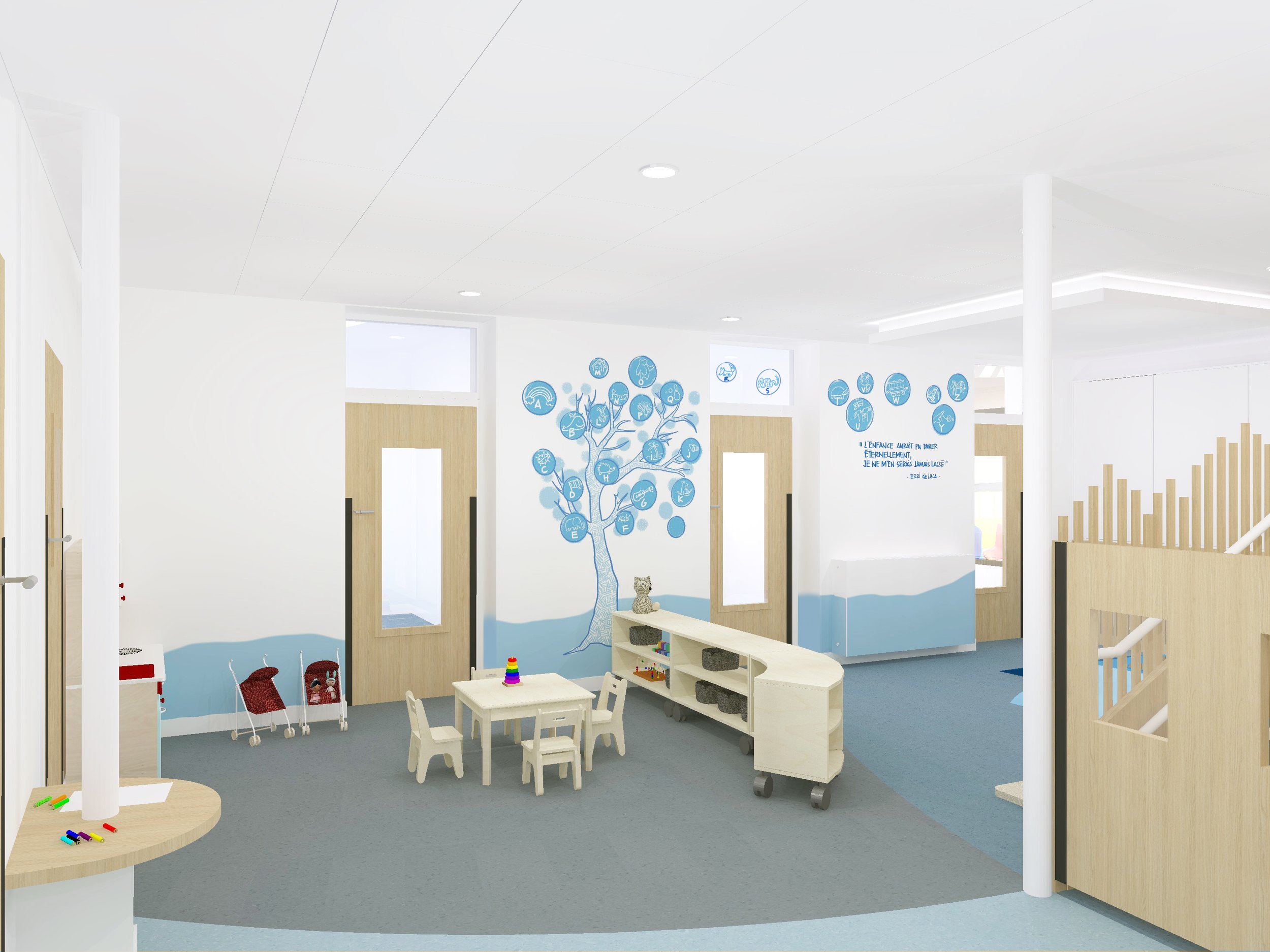 Renovation centre de loisirs à Lyon par ATELIER DITO, Architecte d'intérieur à Lyon, architecte crèche lyon, architecte d'intérieur lyon 6, architecte d'intérieur crèche lyon 6