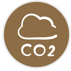 Hand drawn cloud and CO2 underneath