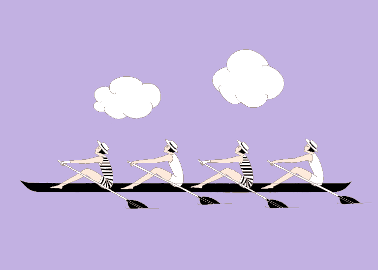 モガでオリンピック「ボート」Moga de Olympics “Rowing”.