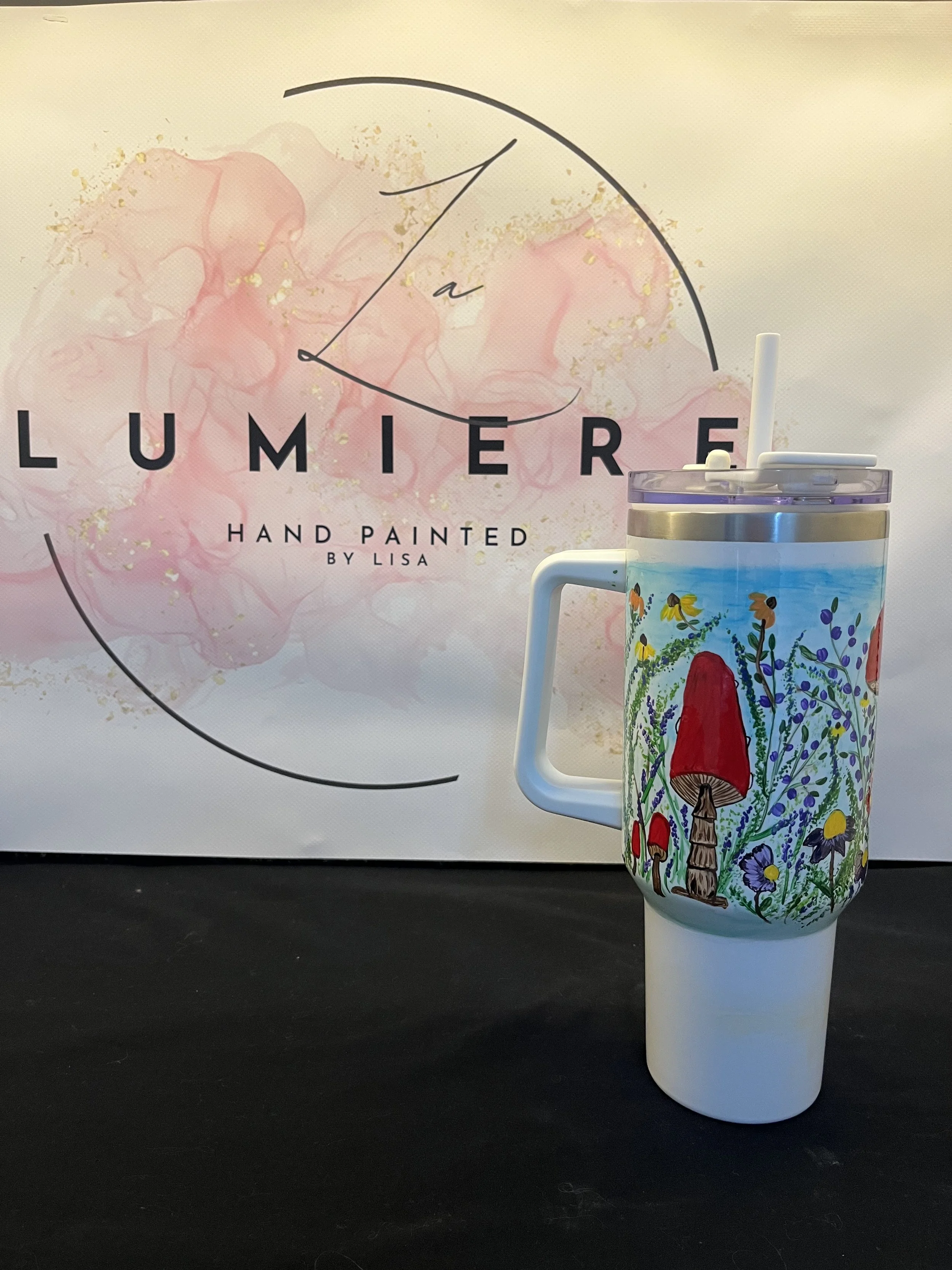 Hand-painted Insulated Travel Mug