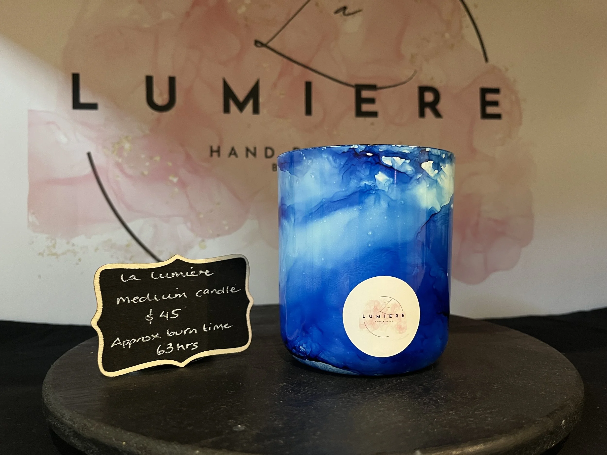 Hand-painted candle - French Pear - Medium size