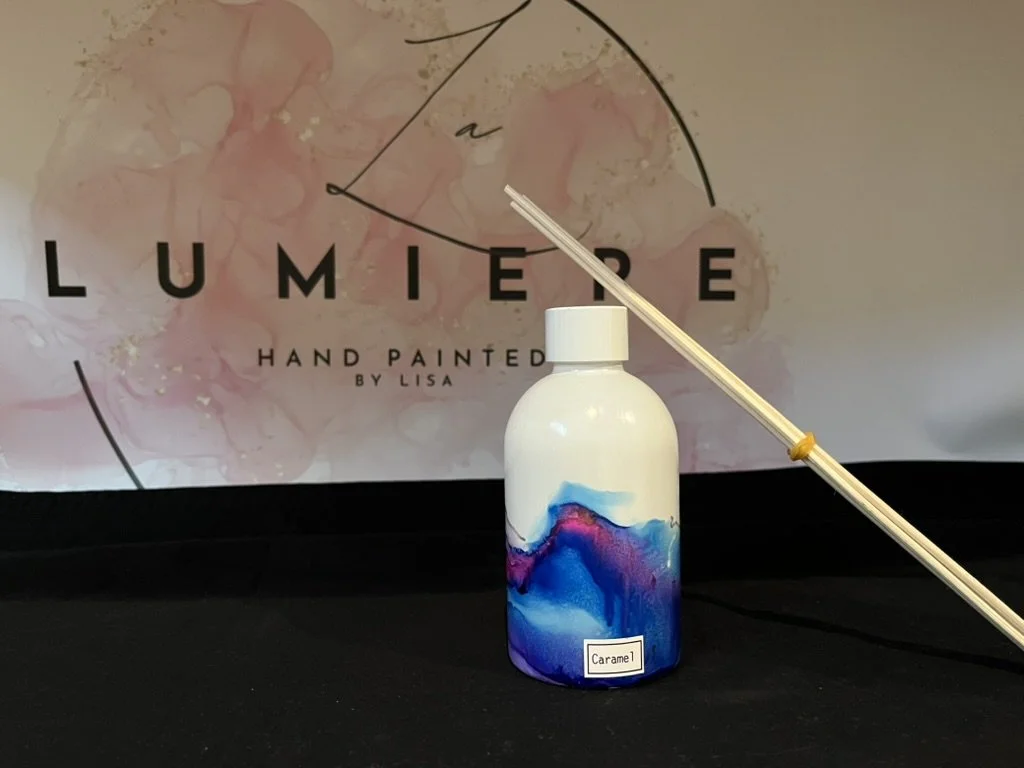 Hand-painted Fragrance Diffuser Jar - Caramel